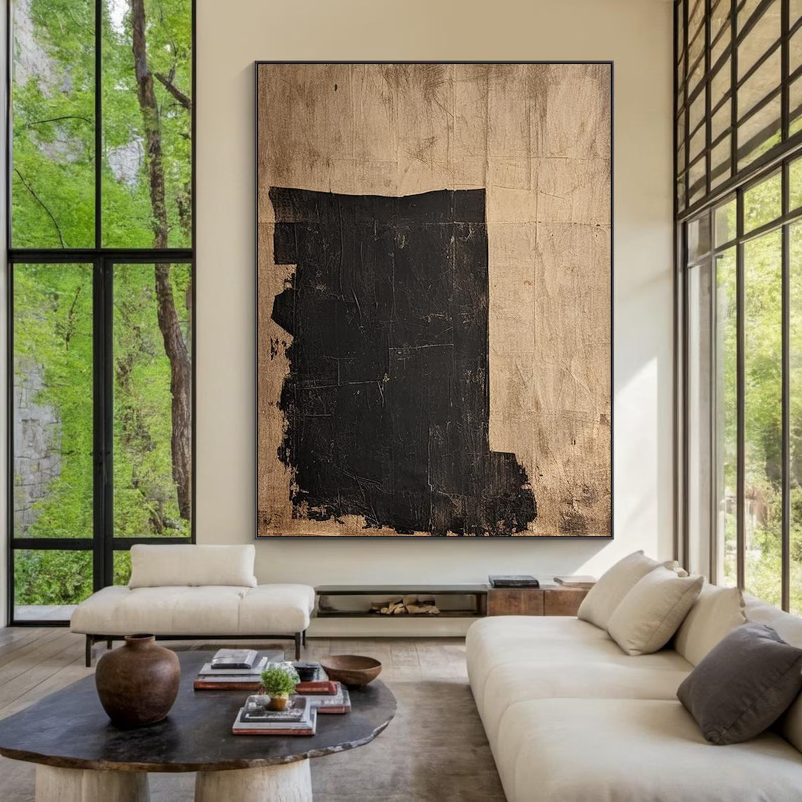 Textured Dark Opulence | Black Gold