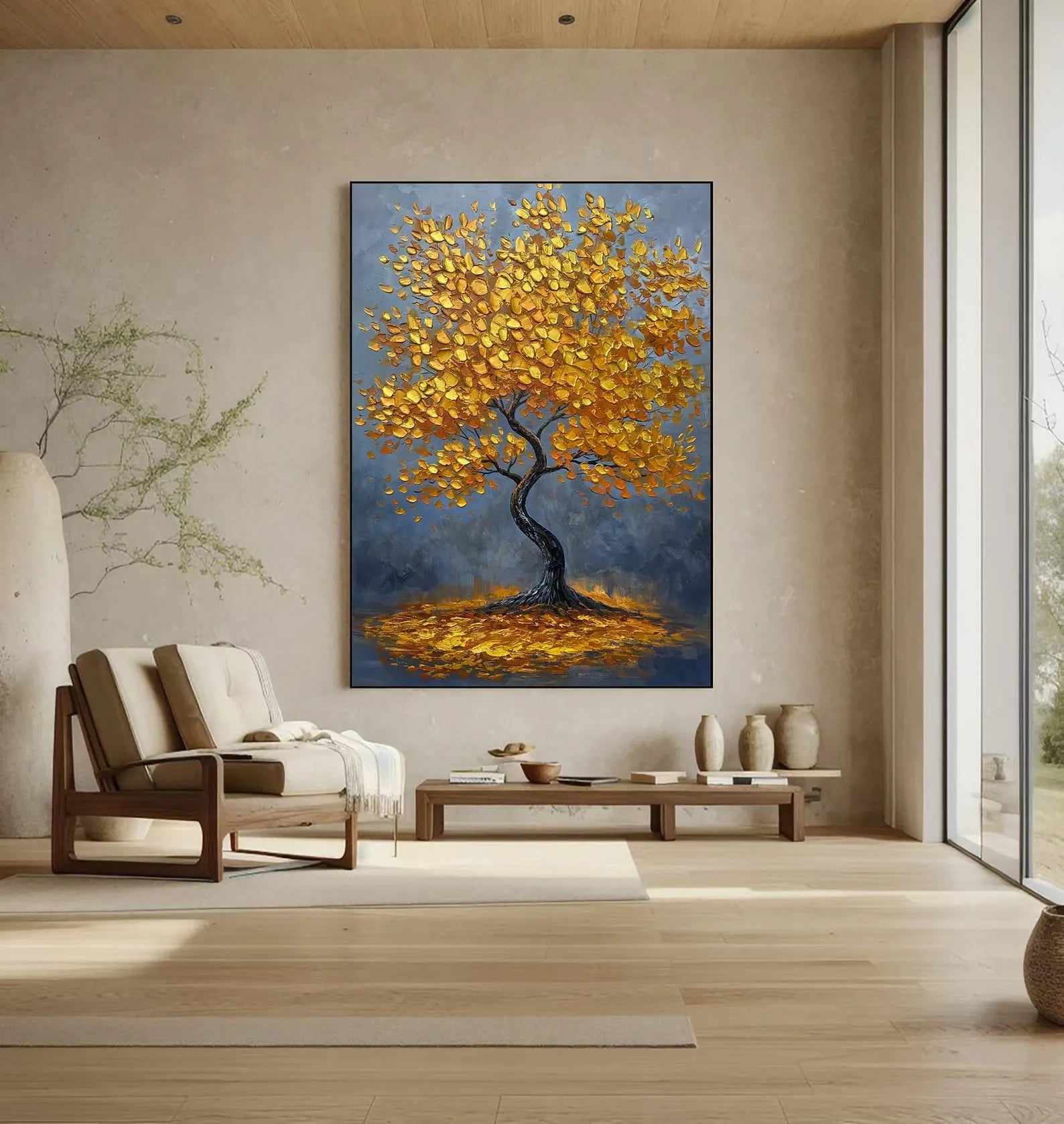 Textured Arbor Opulence | Gold Tree