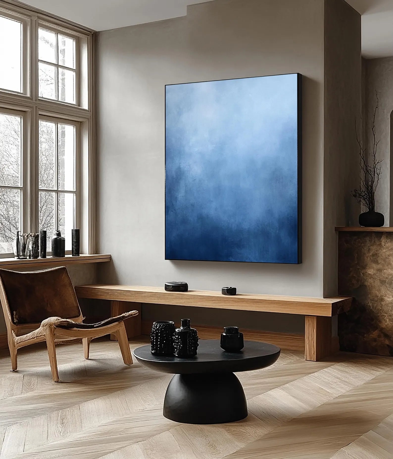 Textured Azure Serenity | Blue Haze