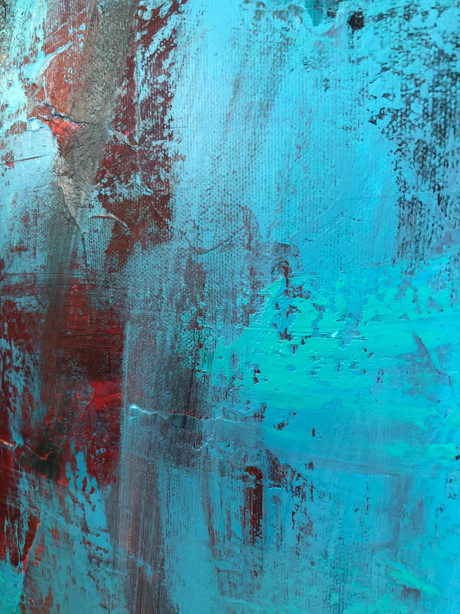 Textured Abstract Profile | Turquoise Hues