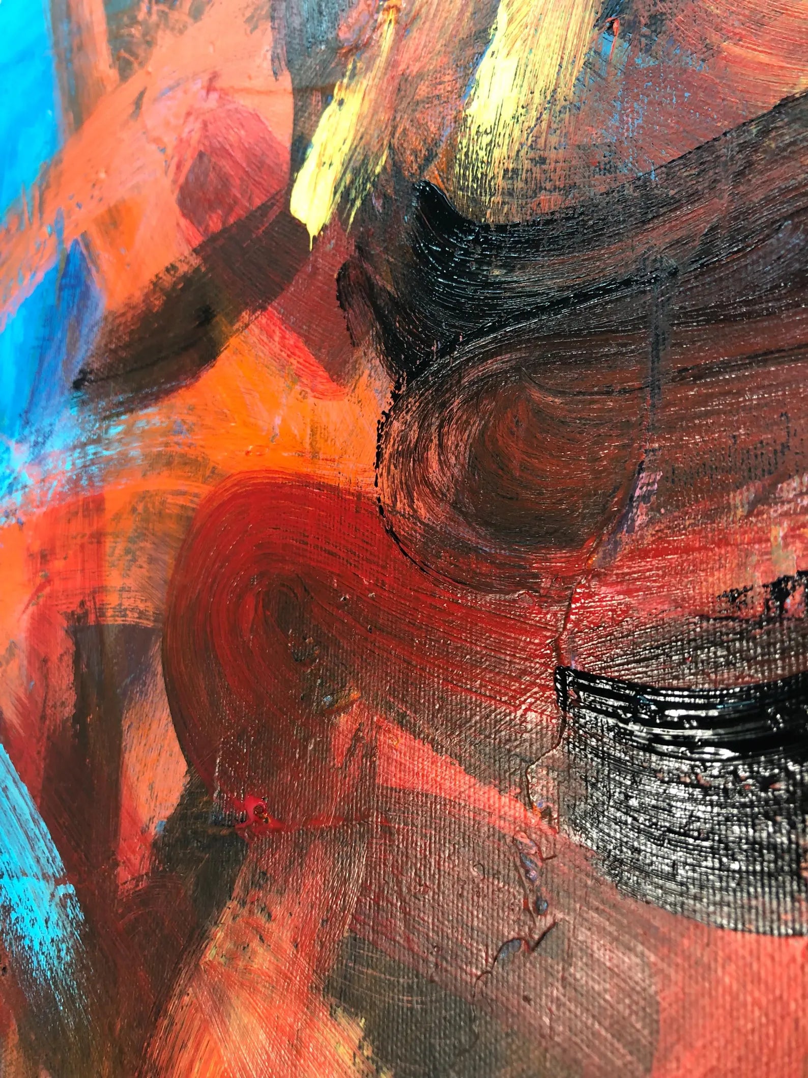 Textured Abstract Profile | Turquoise Hues