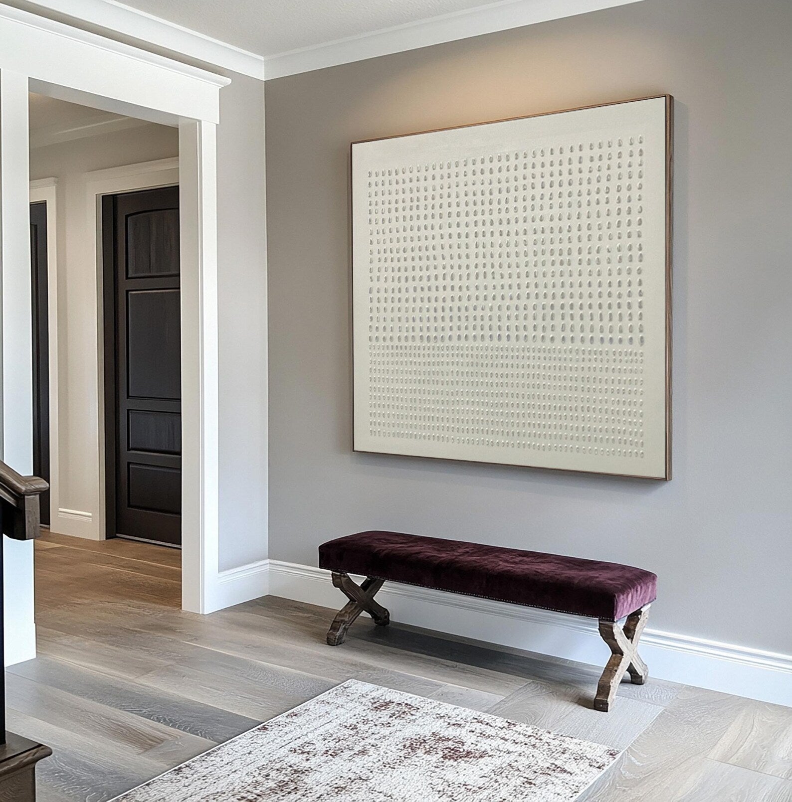 Textured Grid Elegance | Neutral Matrix