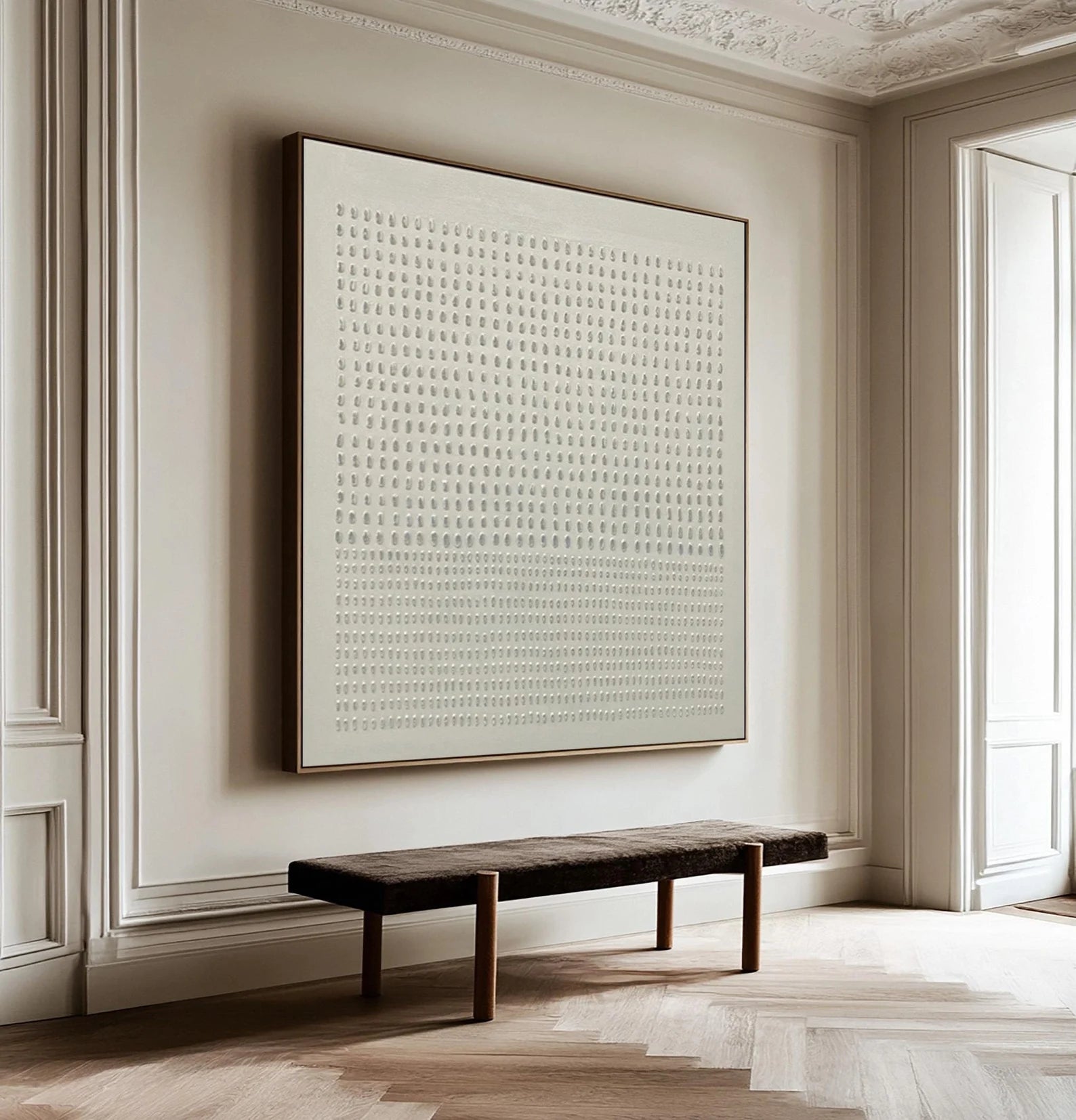 Textured Grid Elegance | Neutral Matrix