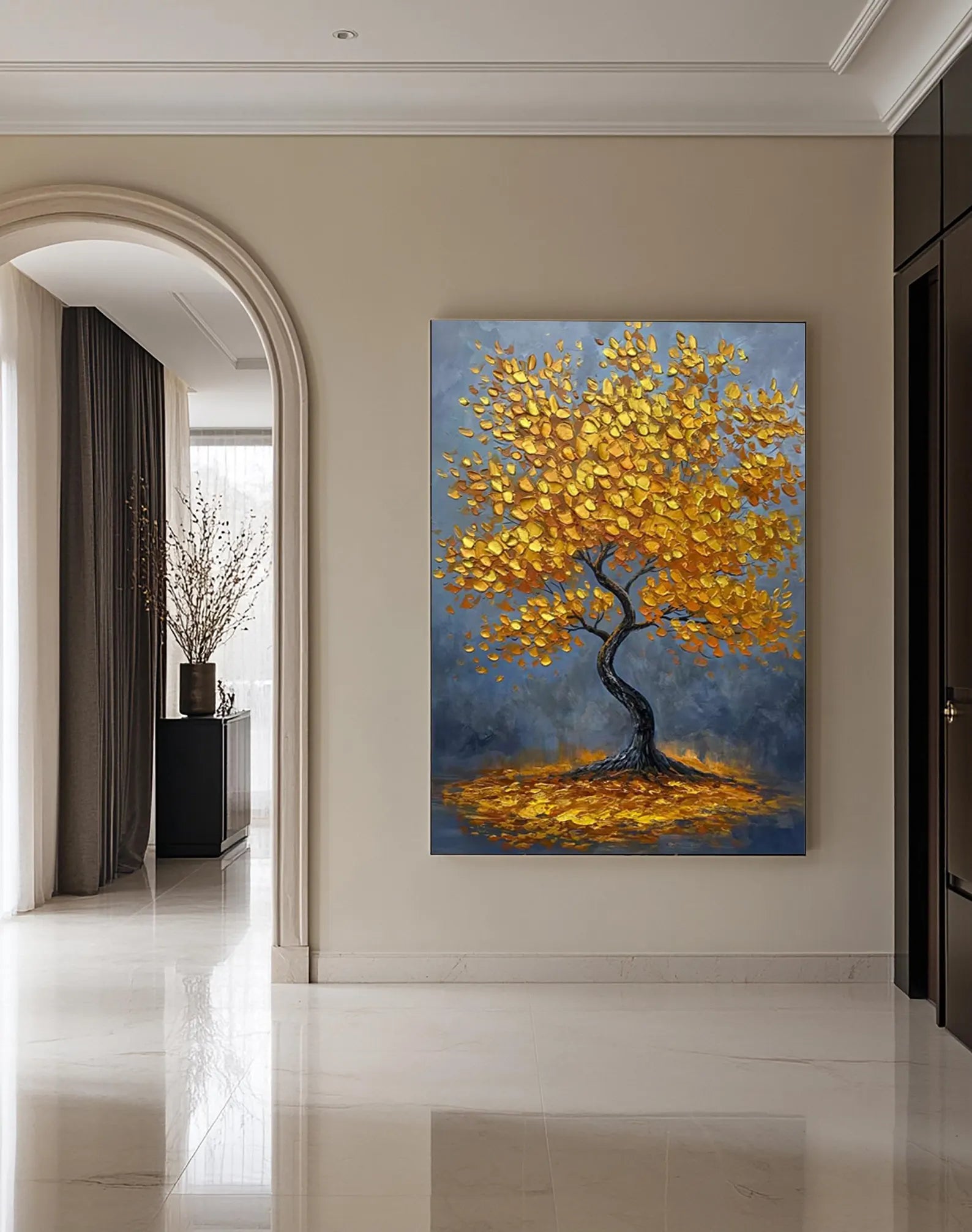 Textured Arbor Opulence | Gold Tree