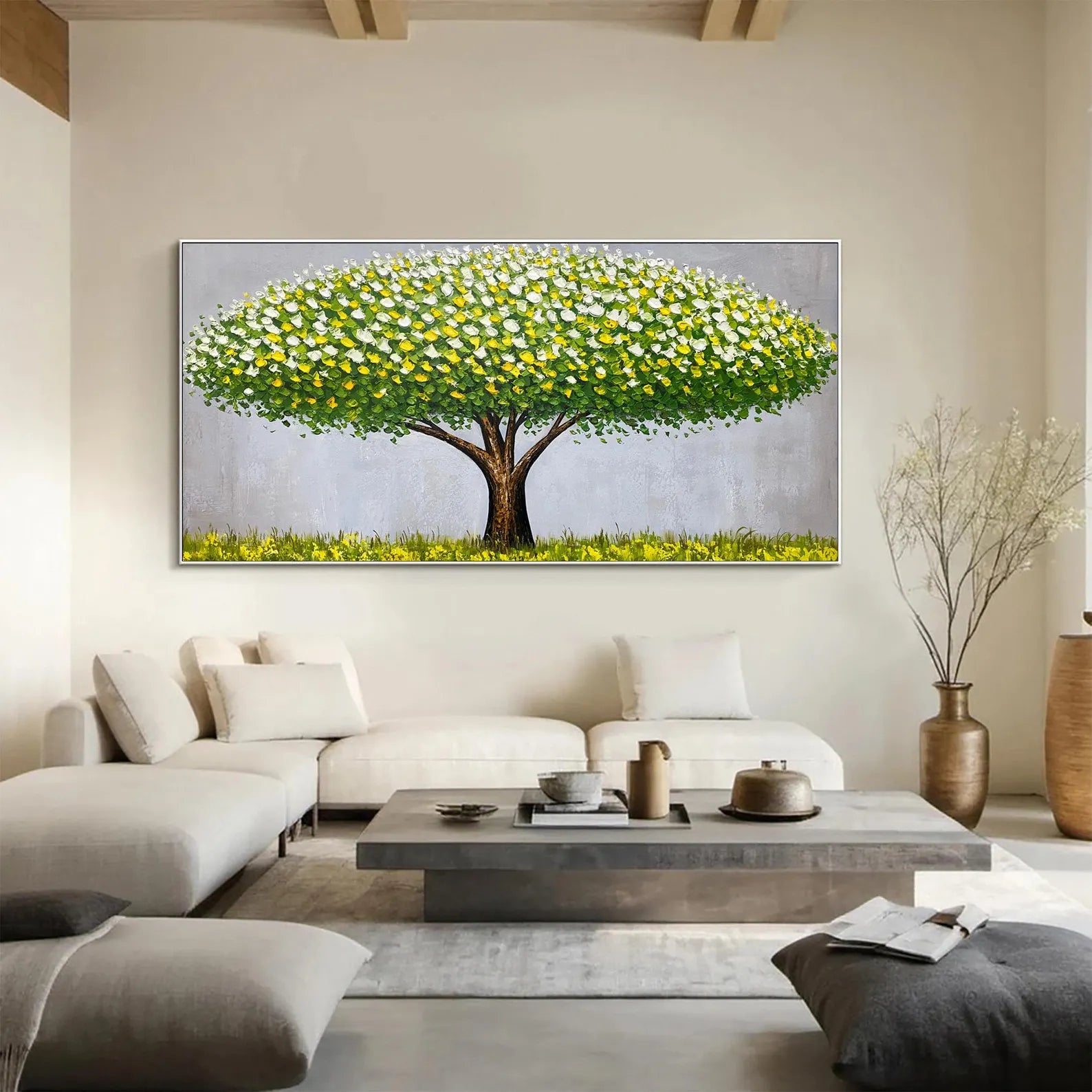 Textured Arbor Opulence | Green Bloom