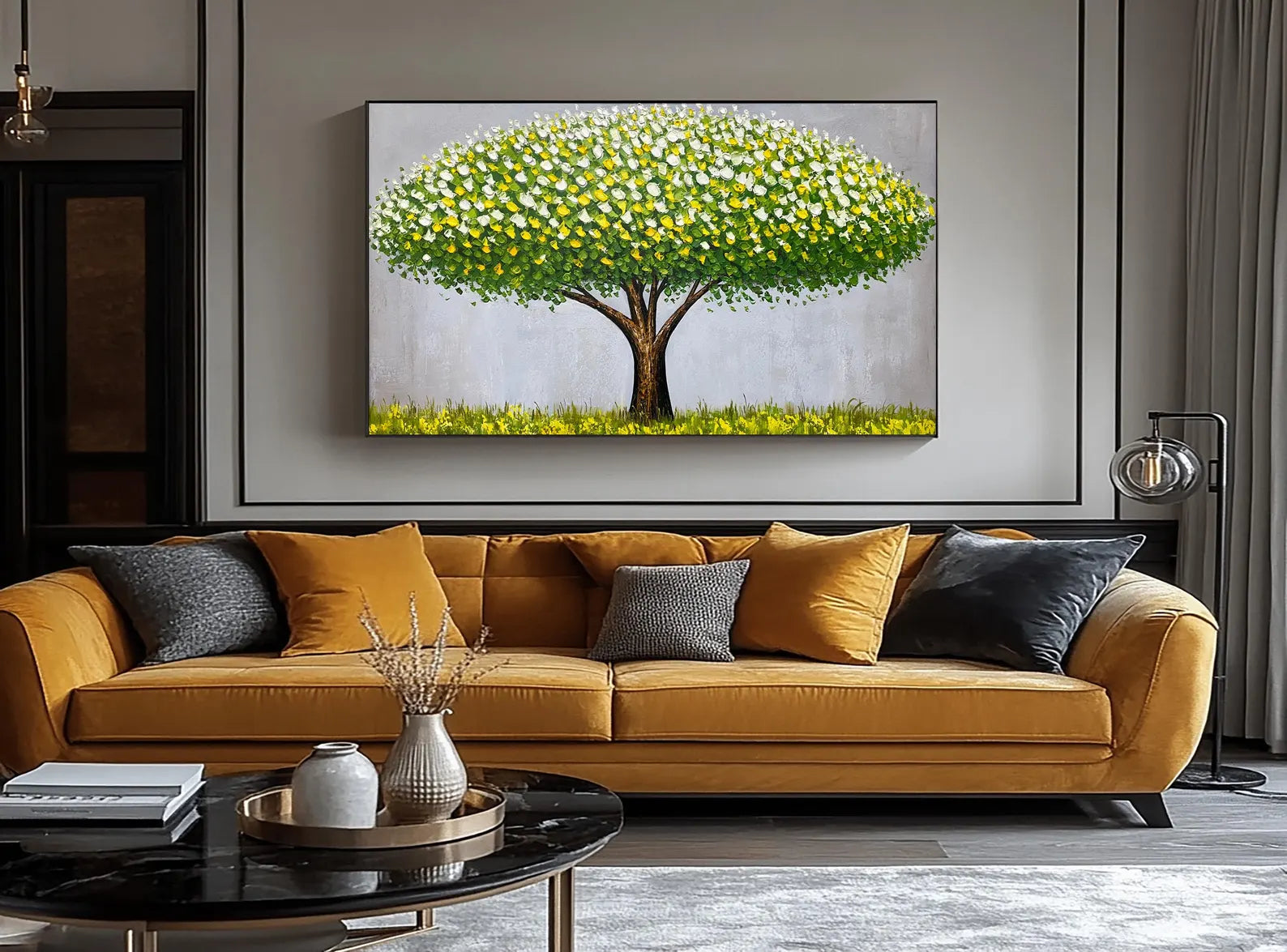 Textured Arbor Opulence | Green Bloom