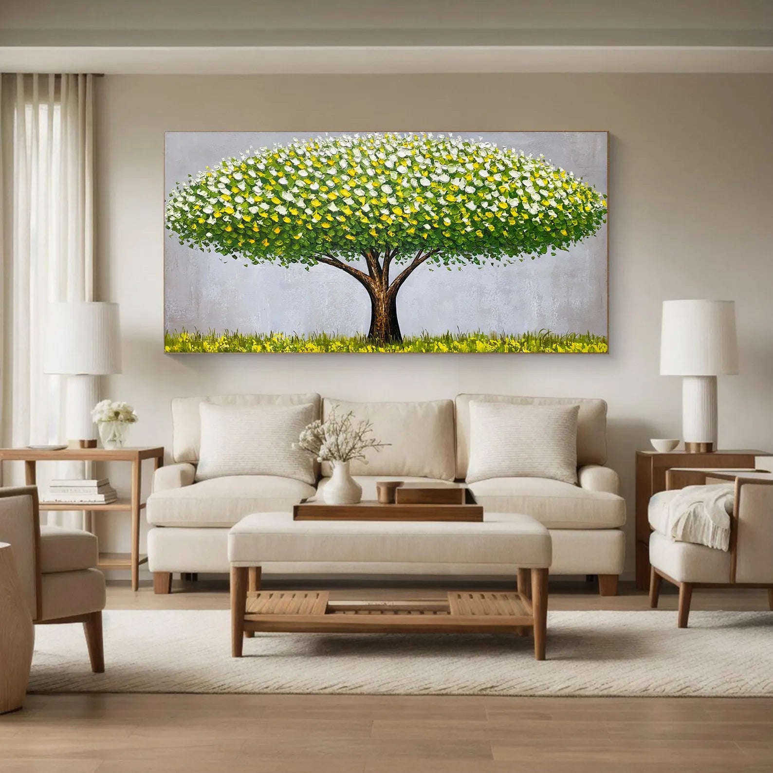 Textured Arbor Opulence | Green Bloom