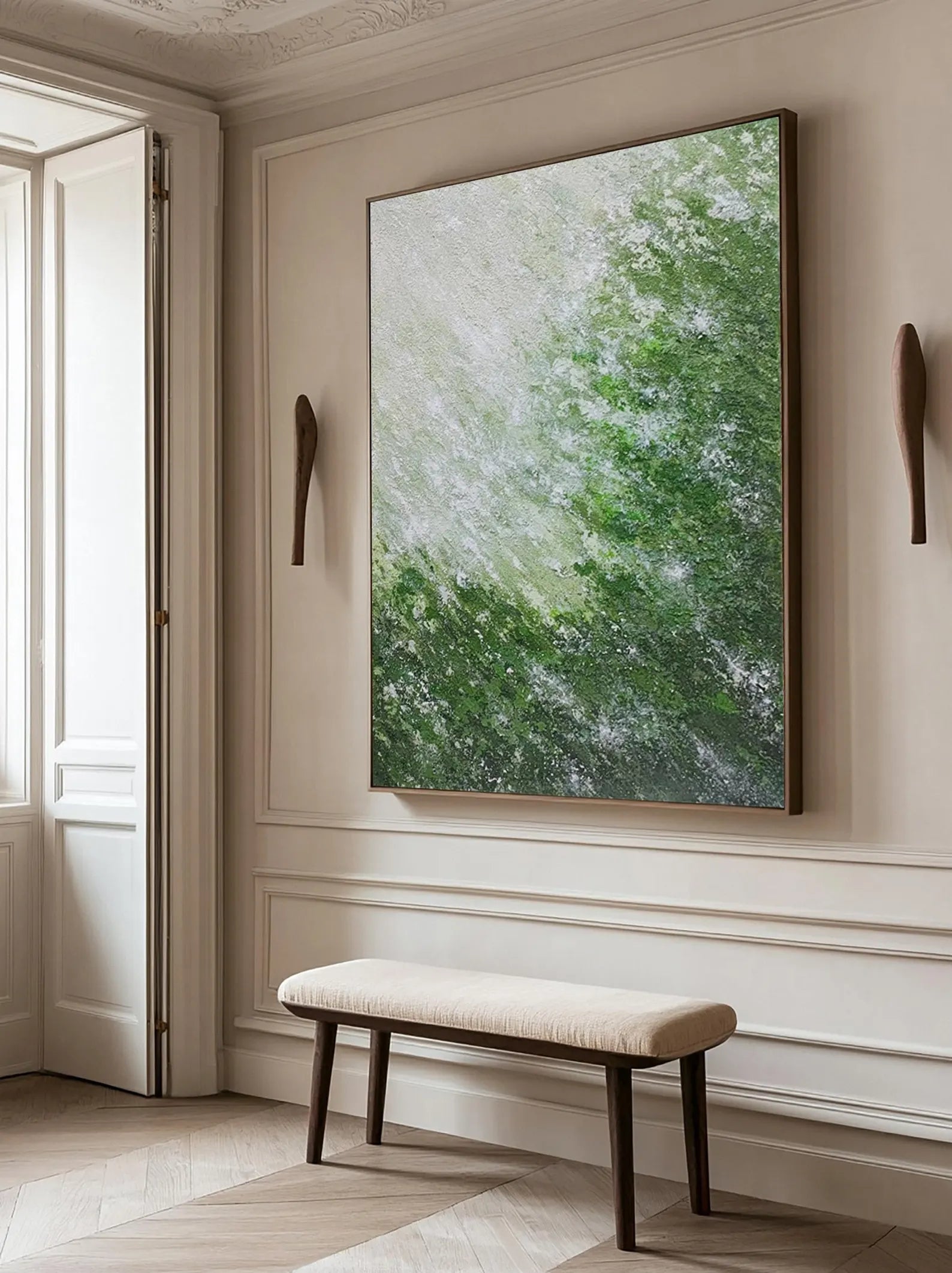 Textured Foliage Opulence | Green Mis