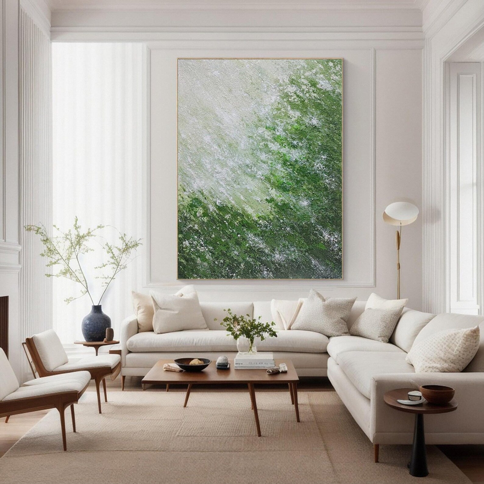 Textured Foliage Opulence | Green Mis