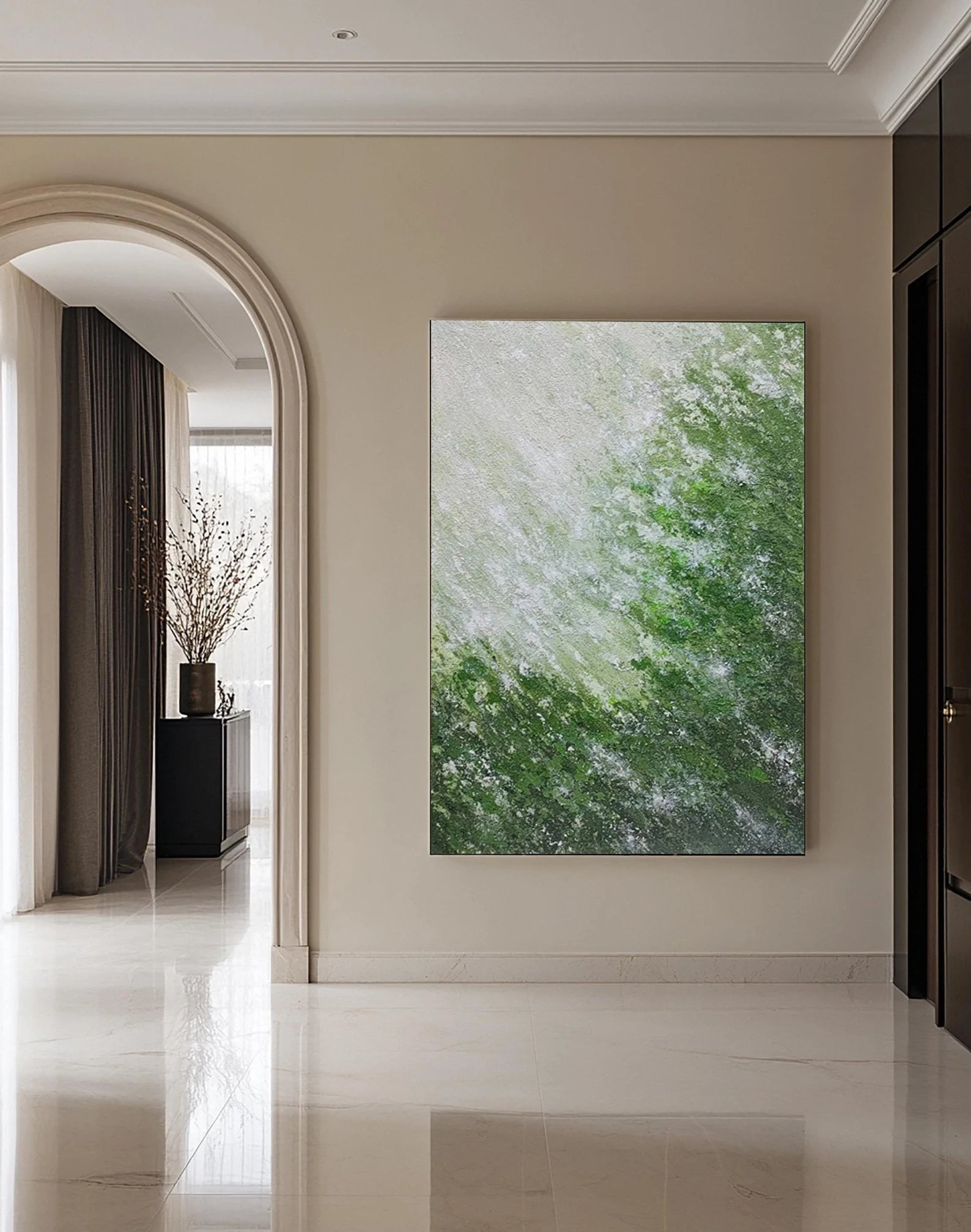 Textured Foliage Opulence | Green Mis