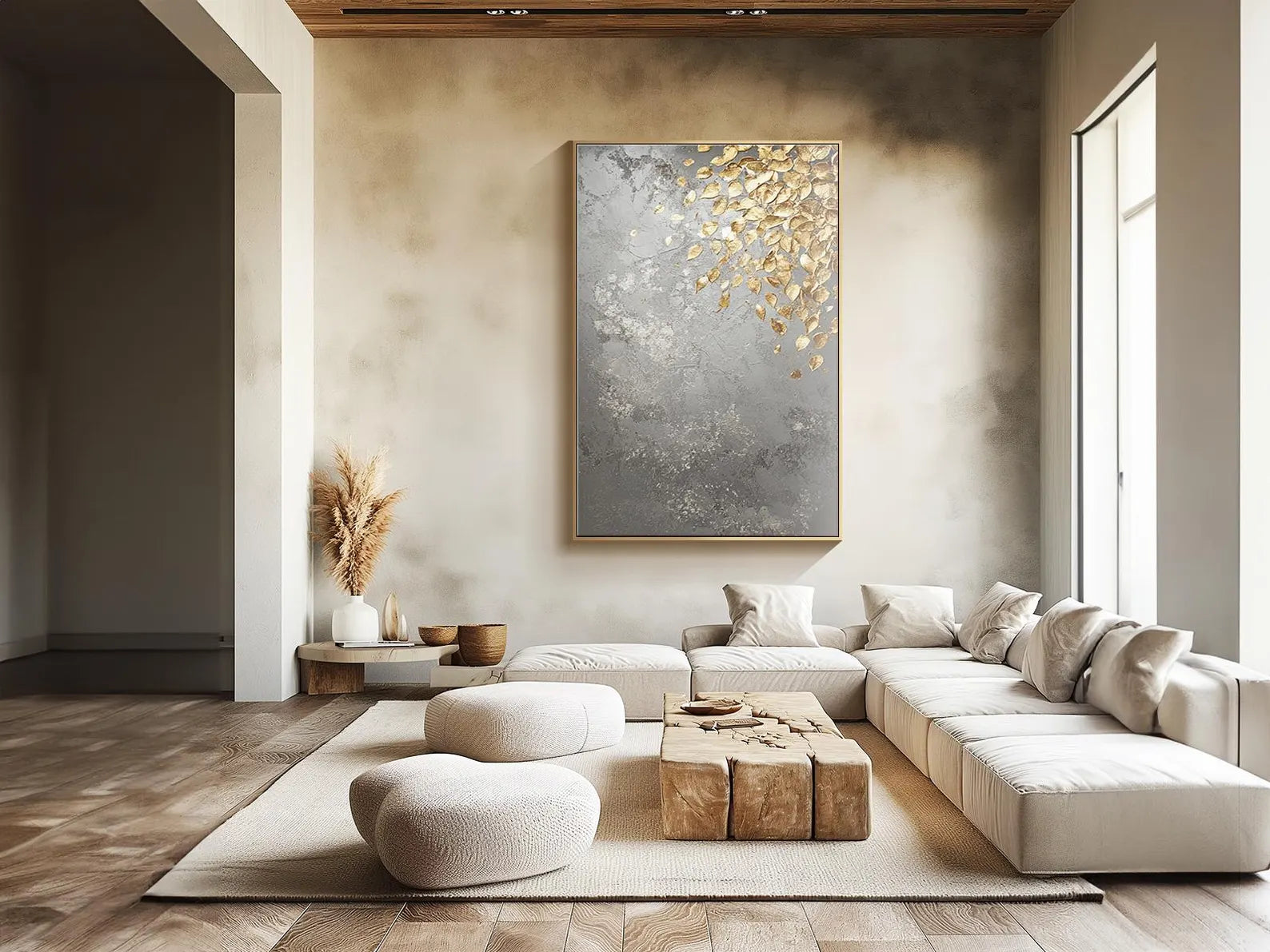 Textured Chrysoidal Opulence | Pewter Foliage