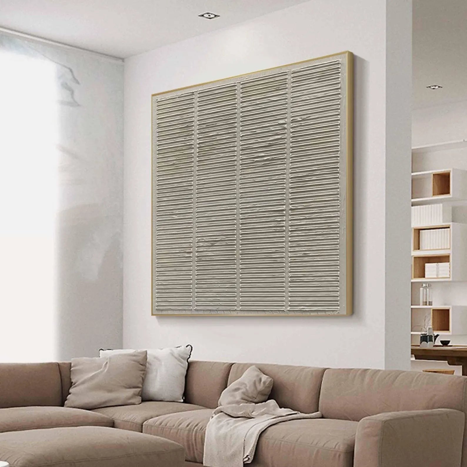 Textured Linear-Neutral Art | Understated Refinement