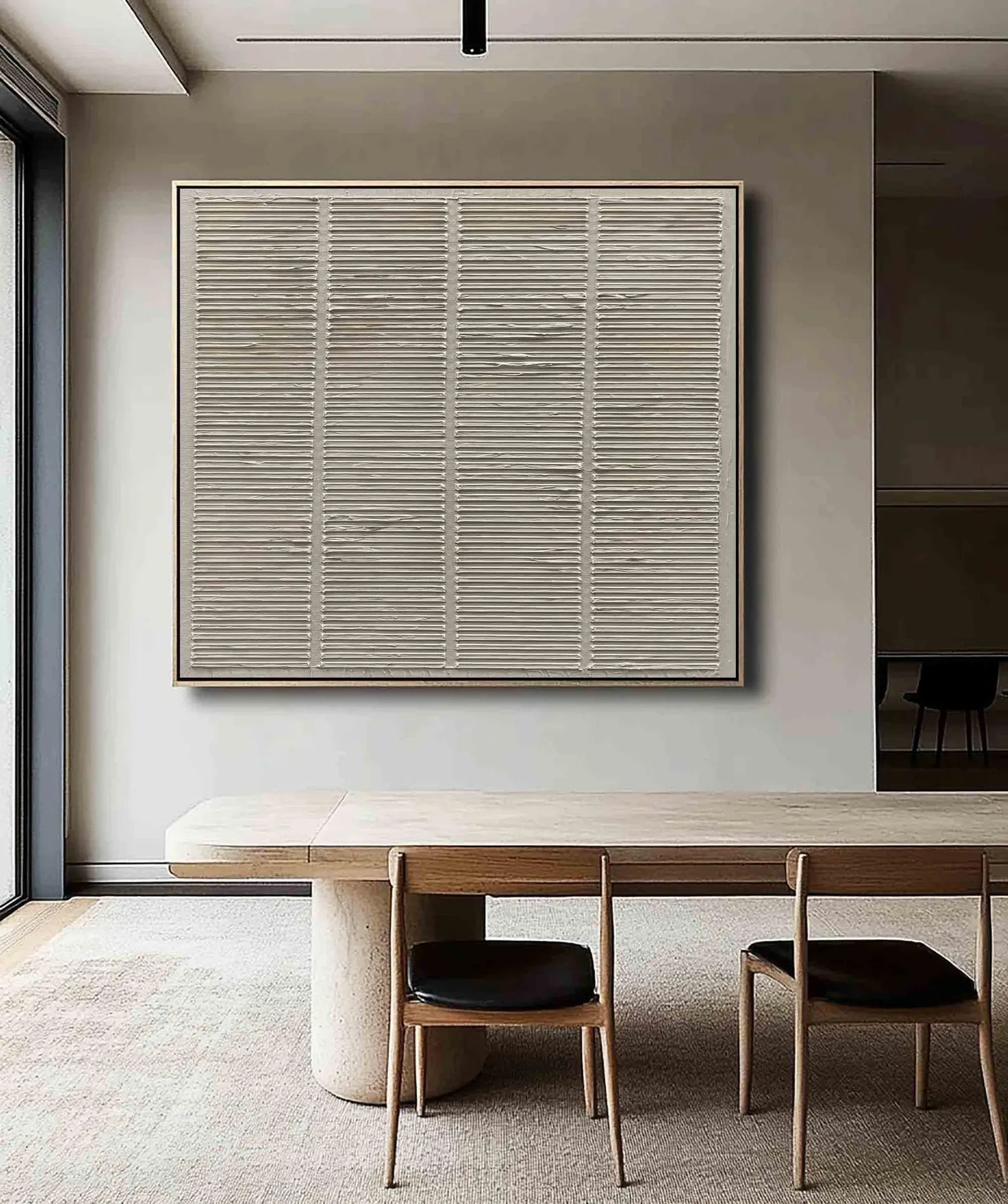 Textured Linear-Neutral Art | Understated Refinement