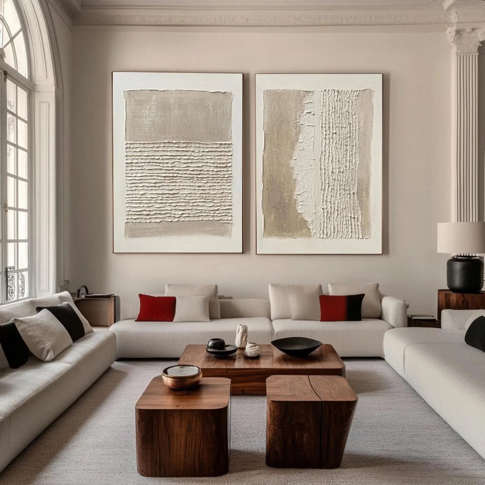 Minimalist Textured Panels | Beige Tones