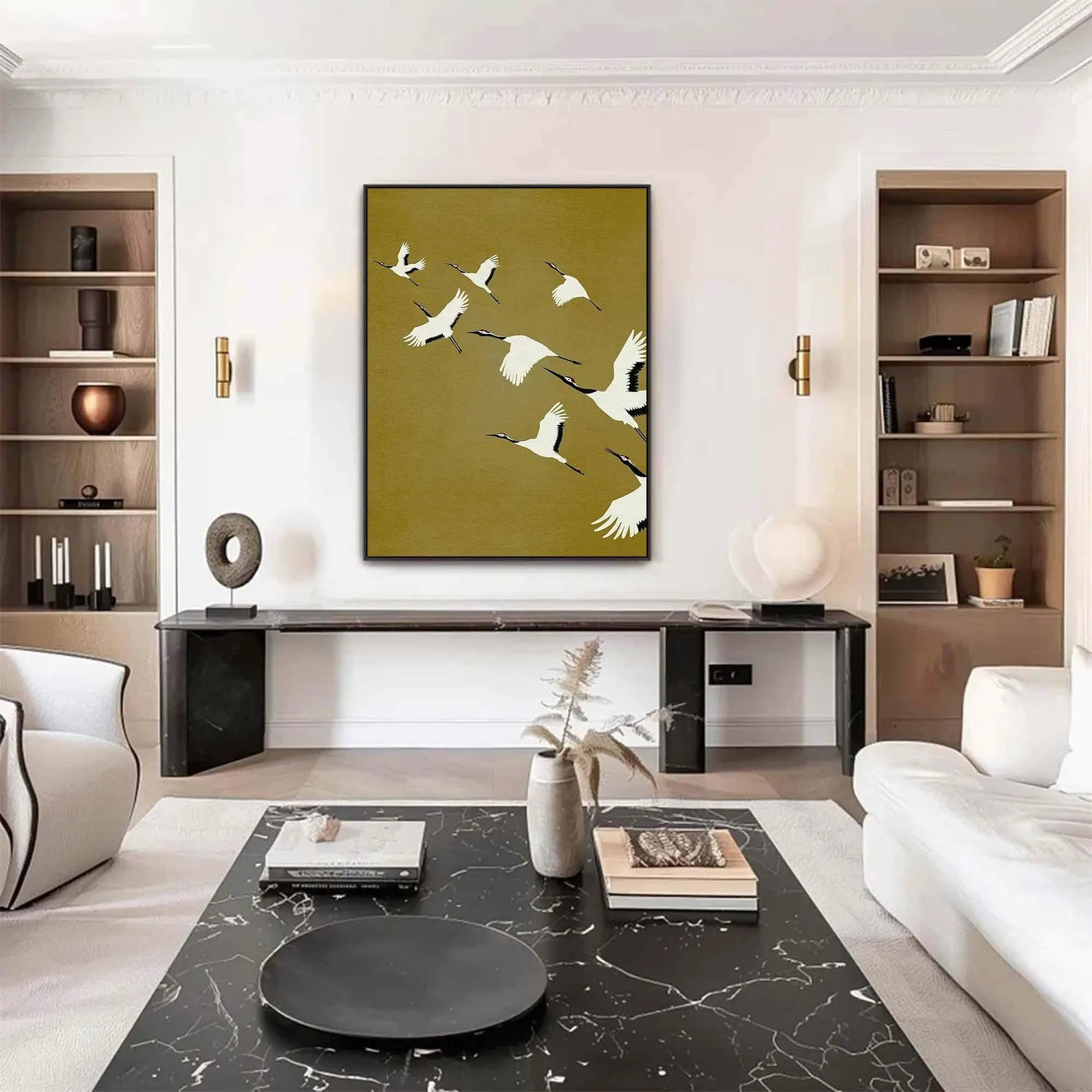 Crane Flight Art | Elegant Oriental Vibe