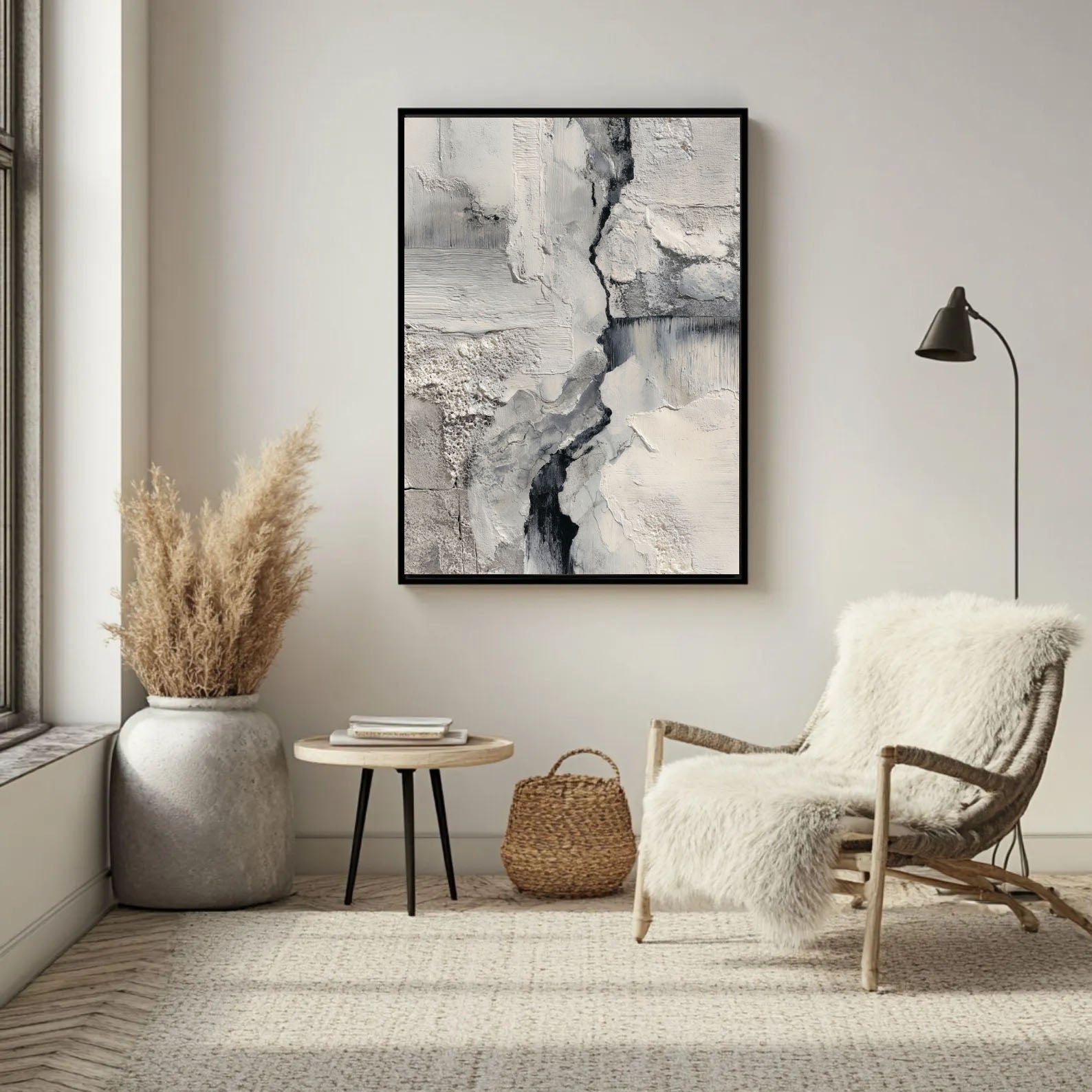 Textured Monochrome Art | Dramatic Depth