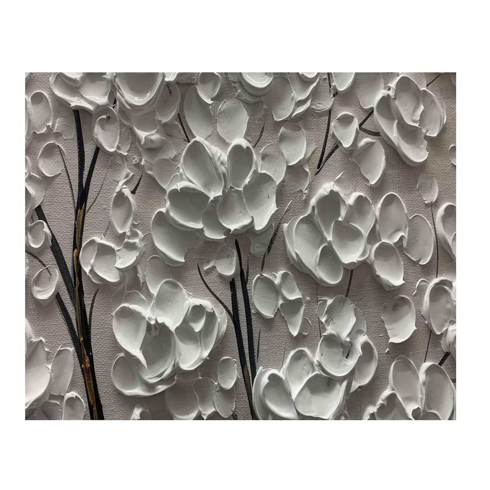 Textured Tree Elegance | Silver Blossom