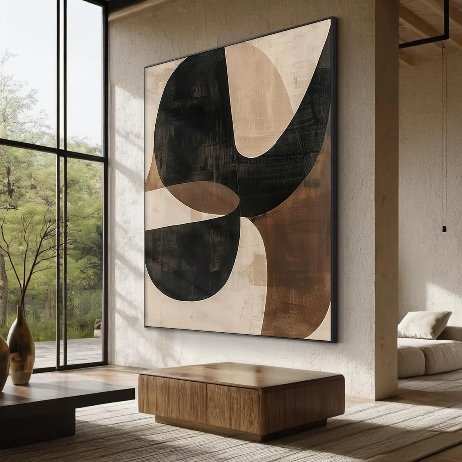 Textured Fluid Geometric Art | Elegant Poise