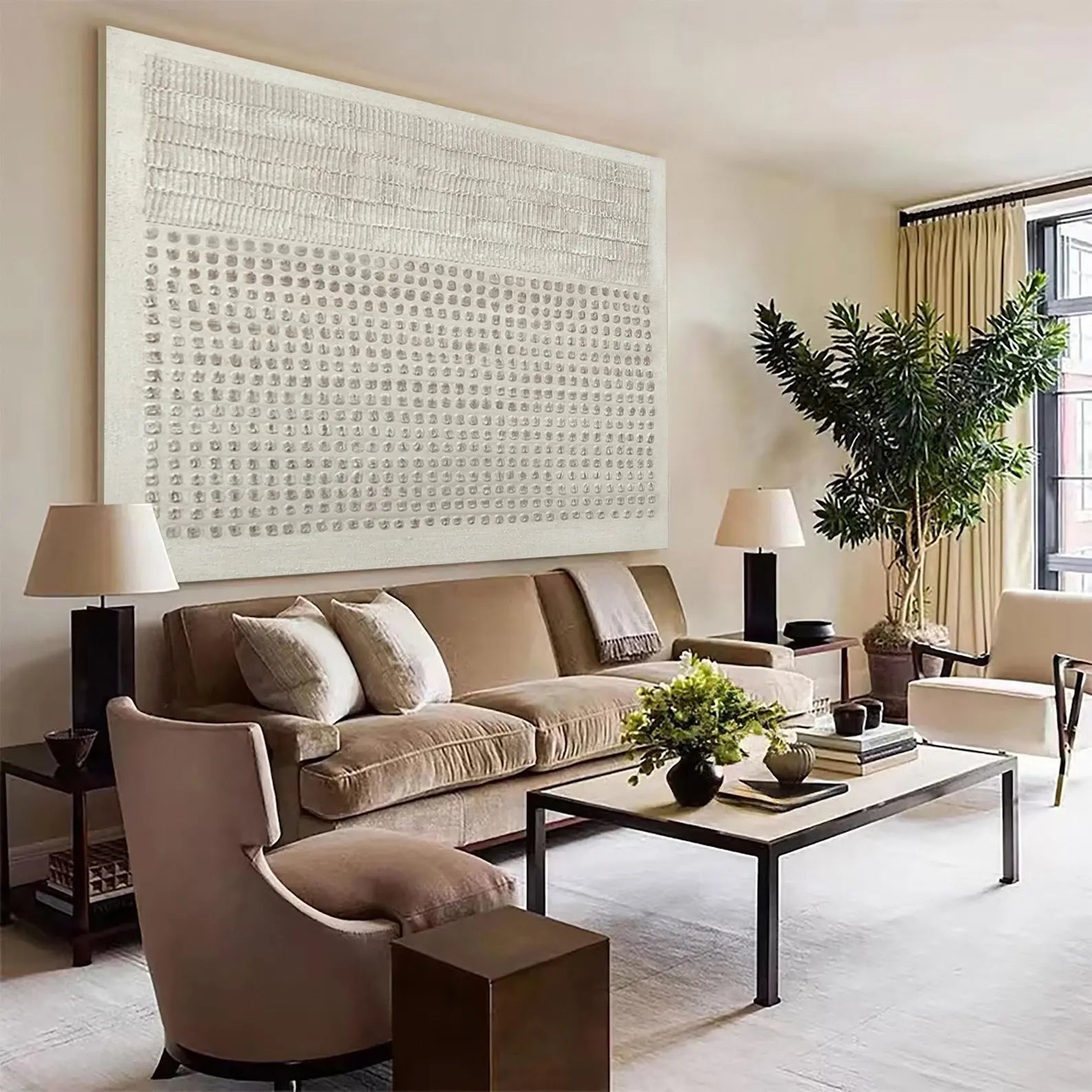 Textured Linear & Dot Art | Elevated Tranquility