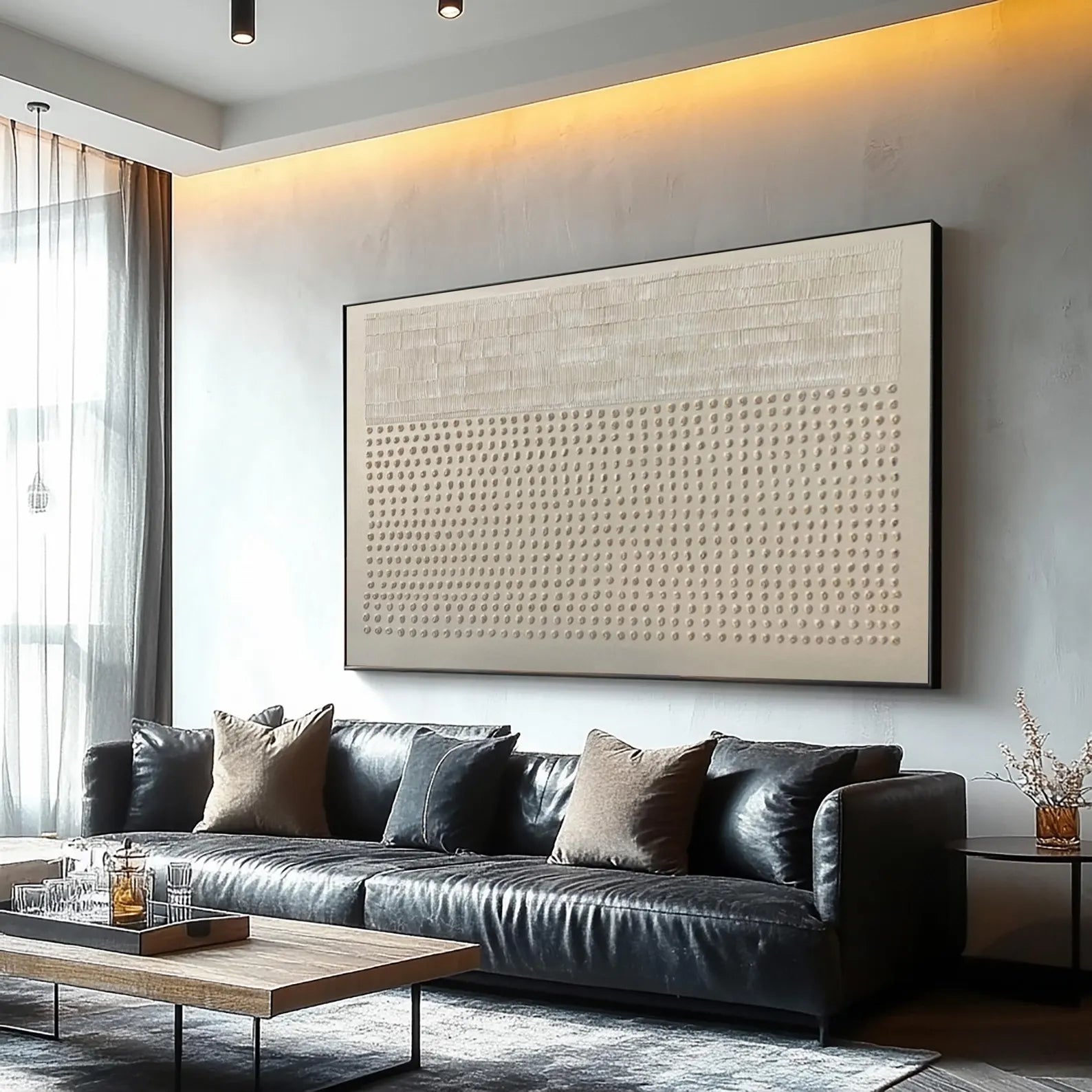 Textured Grid Refinement | Beige Pattern