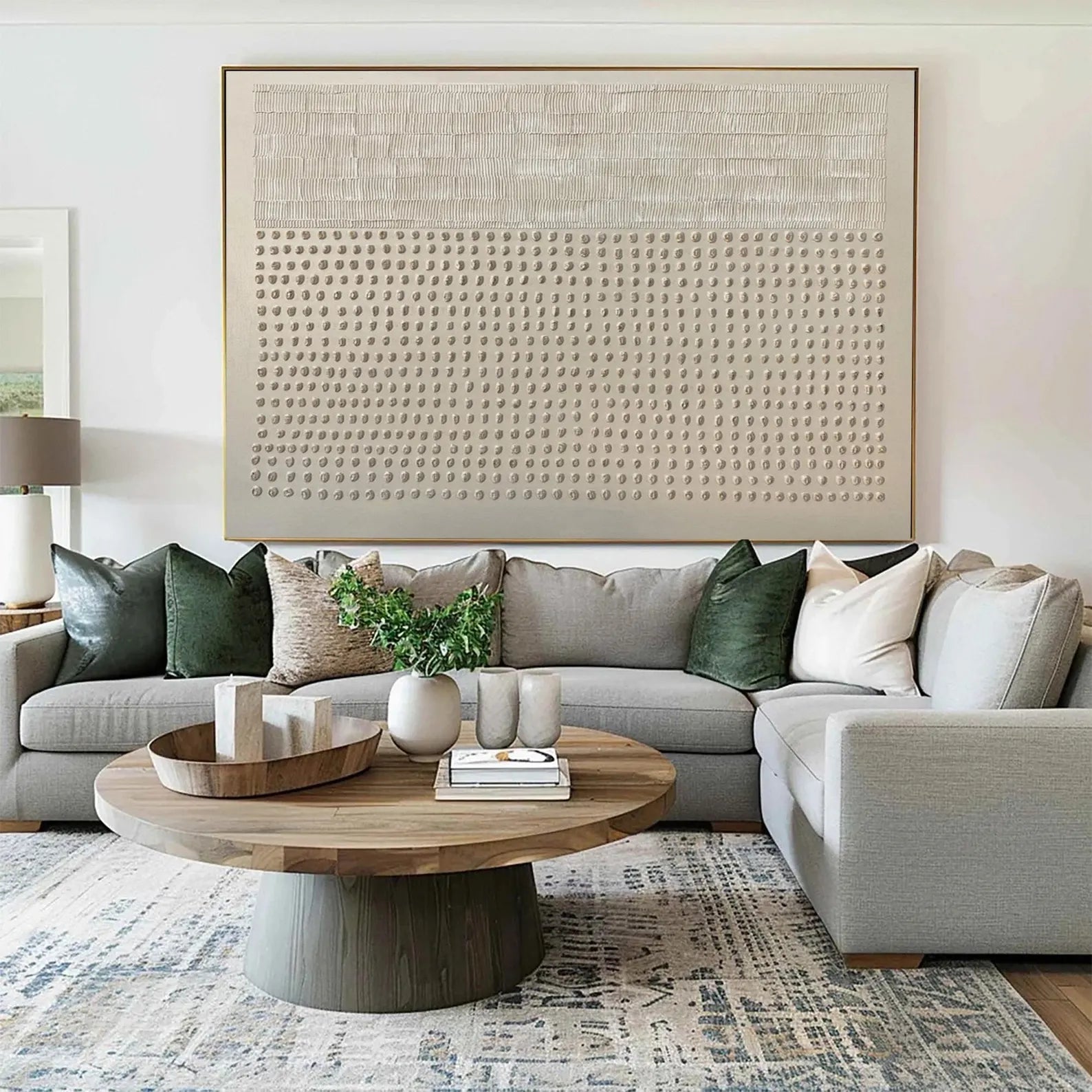 Textured Grid Refinement | Beige Pattern