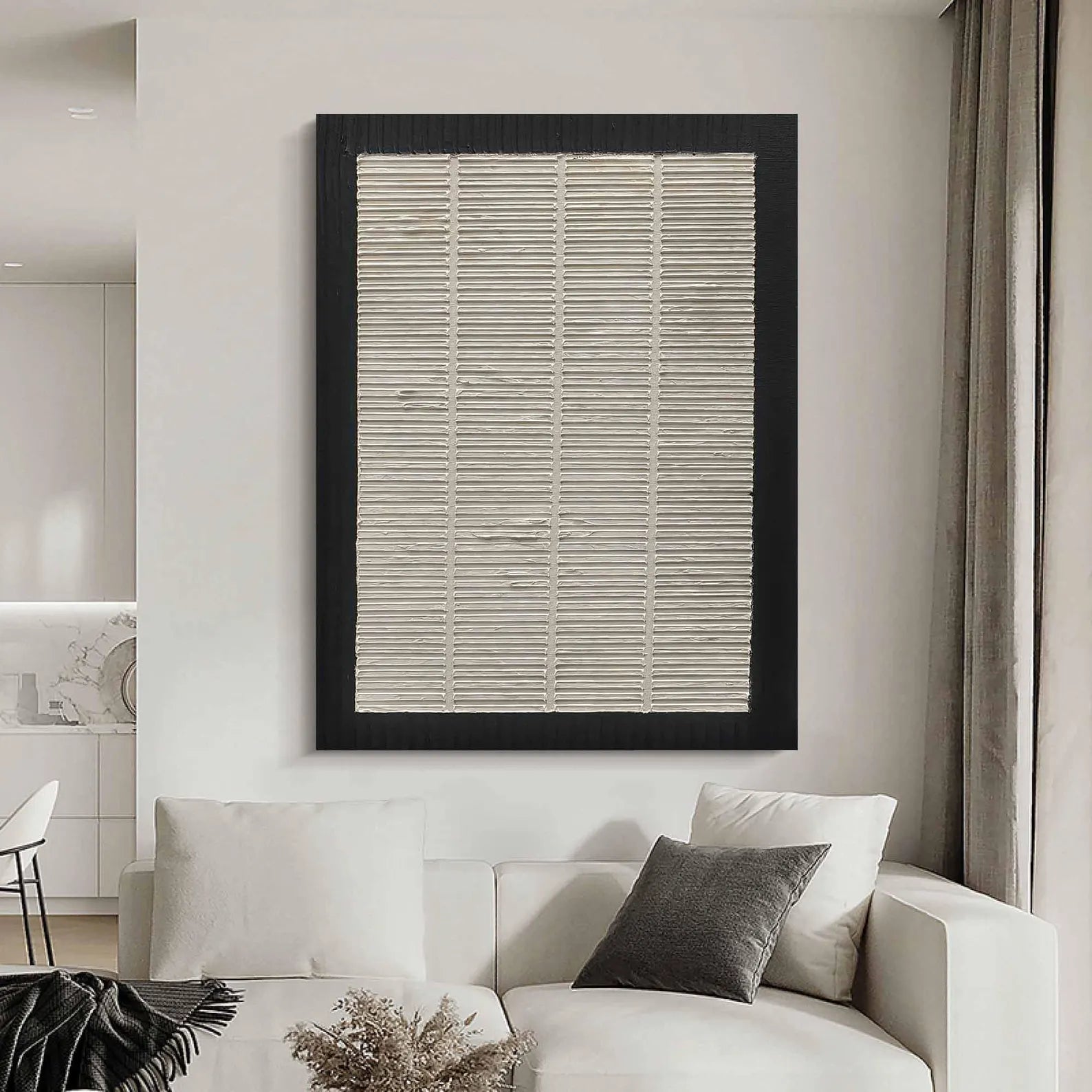Textured Linear-Neutral Art | Subtle Sophistication
