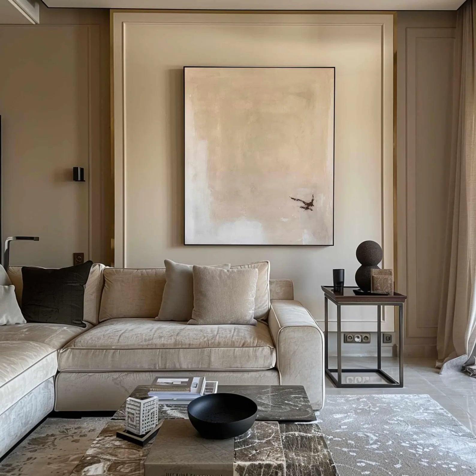 Textured Beige-Tone Art | Subtle Grace