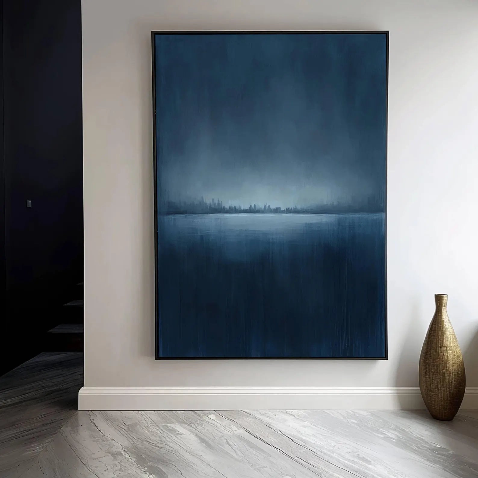 Textured Coastal Tranquility | Blue Horizon