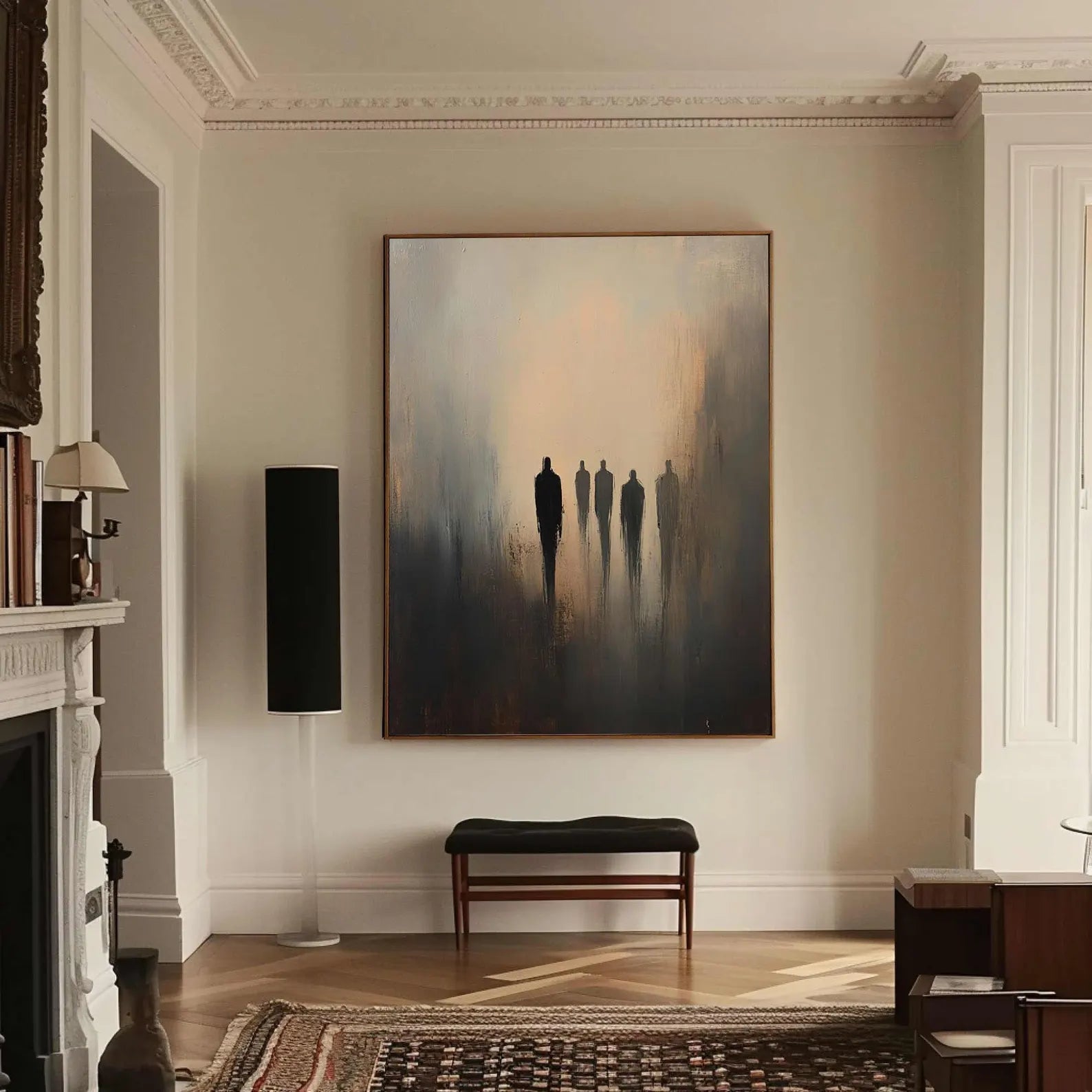 Figurative Shadow Figure Art | Moody Sophistication