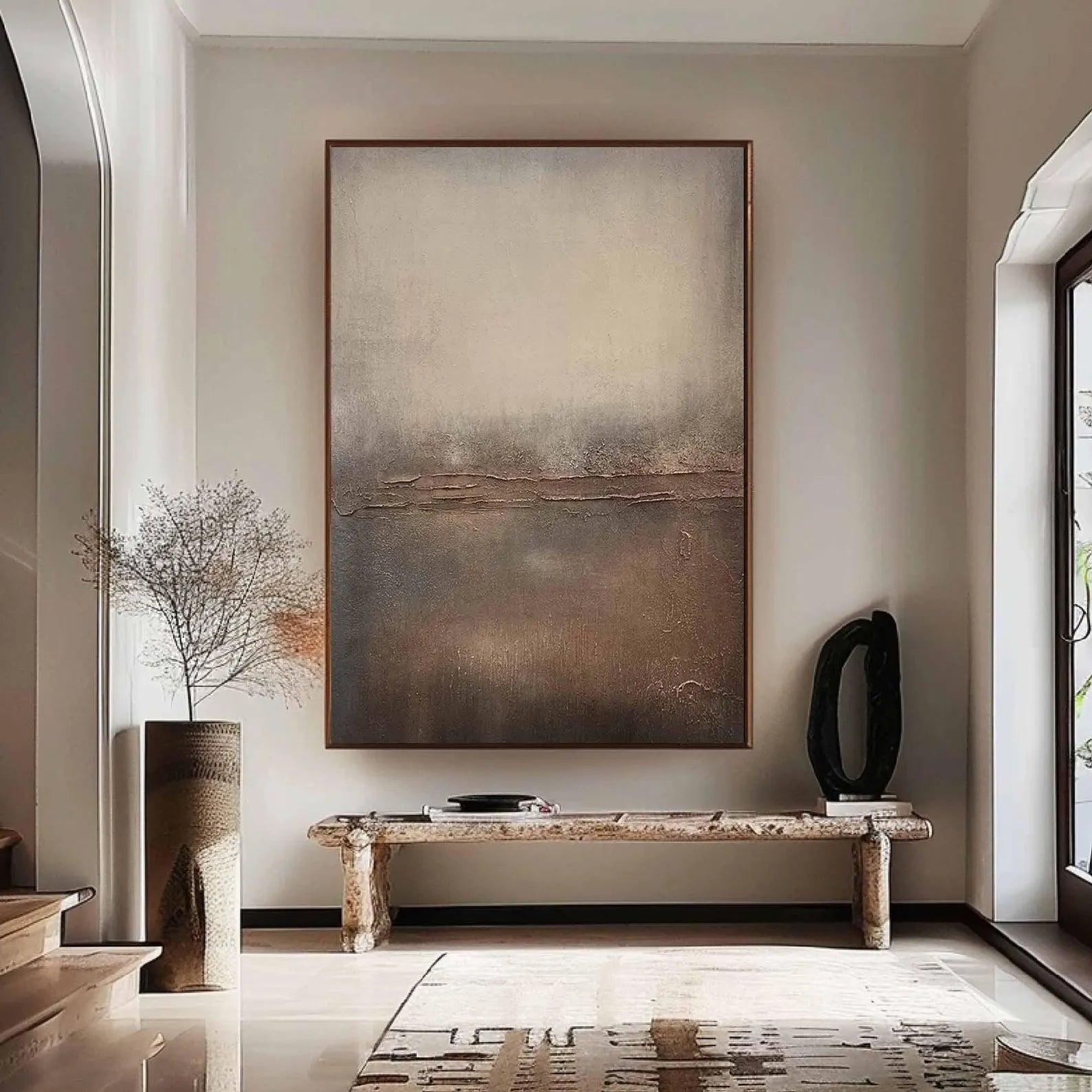 Textured Earthy Hues Art | Minimalist Sophistication