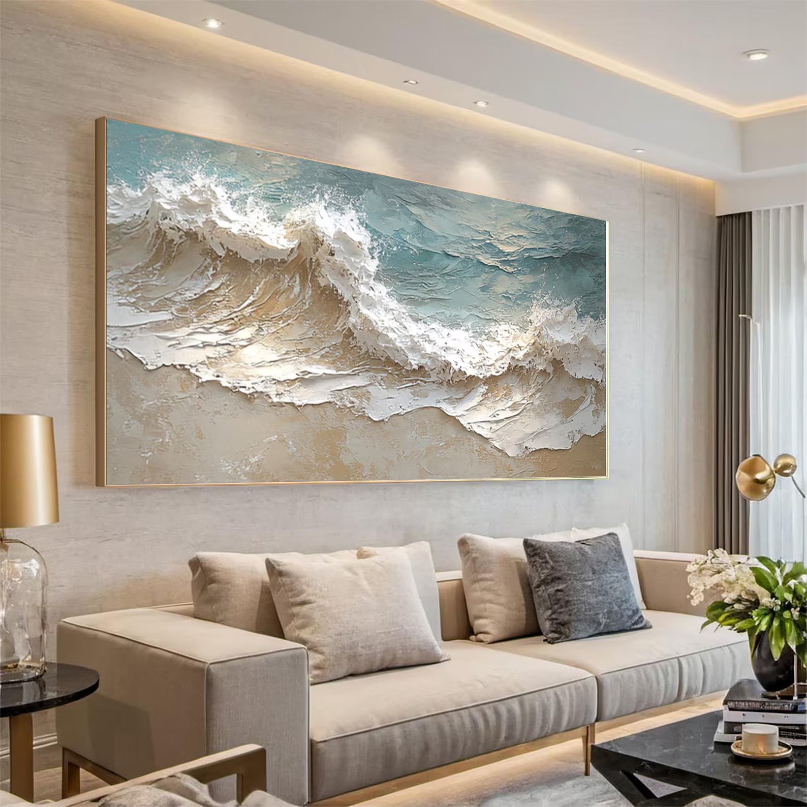 Textured Ocean Opulence | Blue Wave