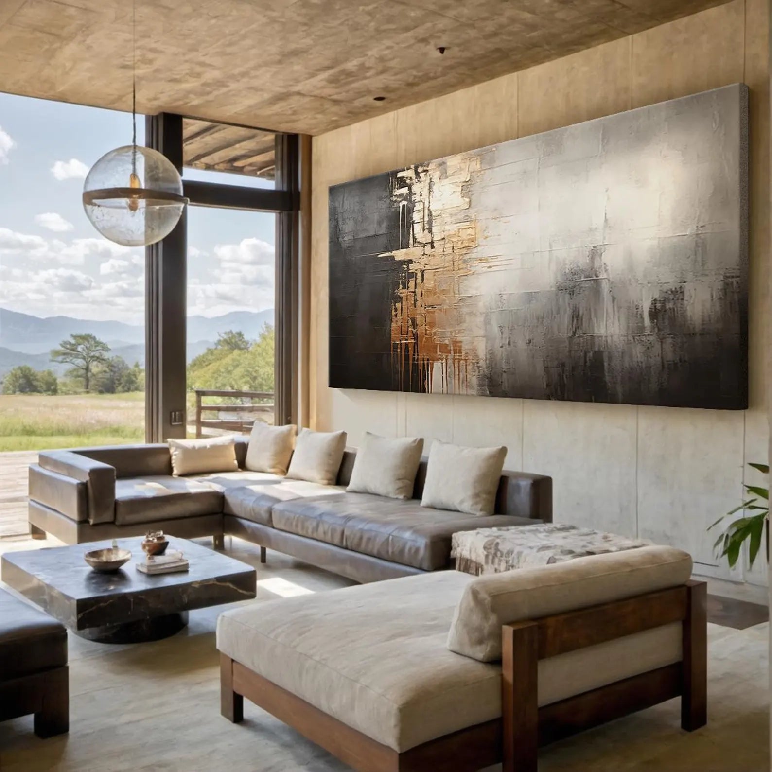 Textured Metallic Elegance | Gold Gray