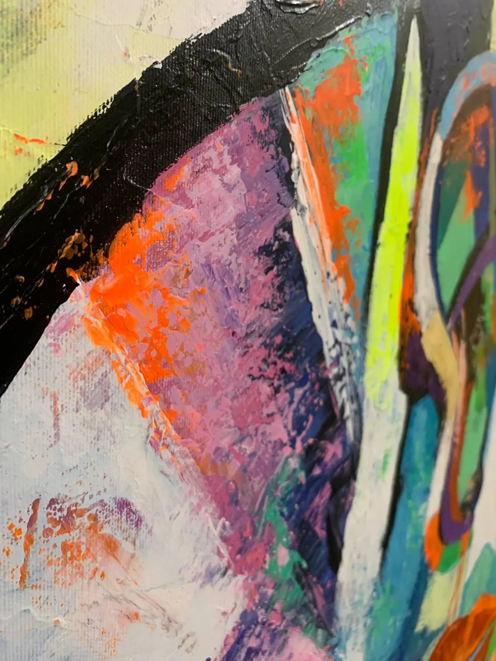 Textured Abstract Portrait | Vibrant Hues