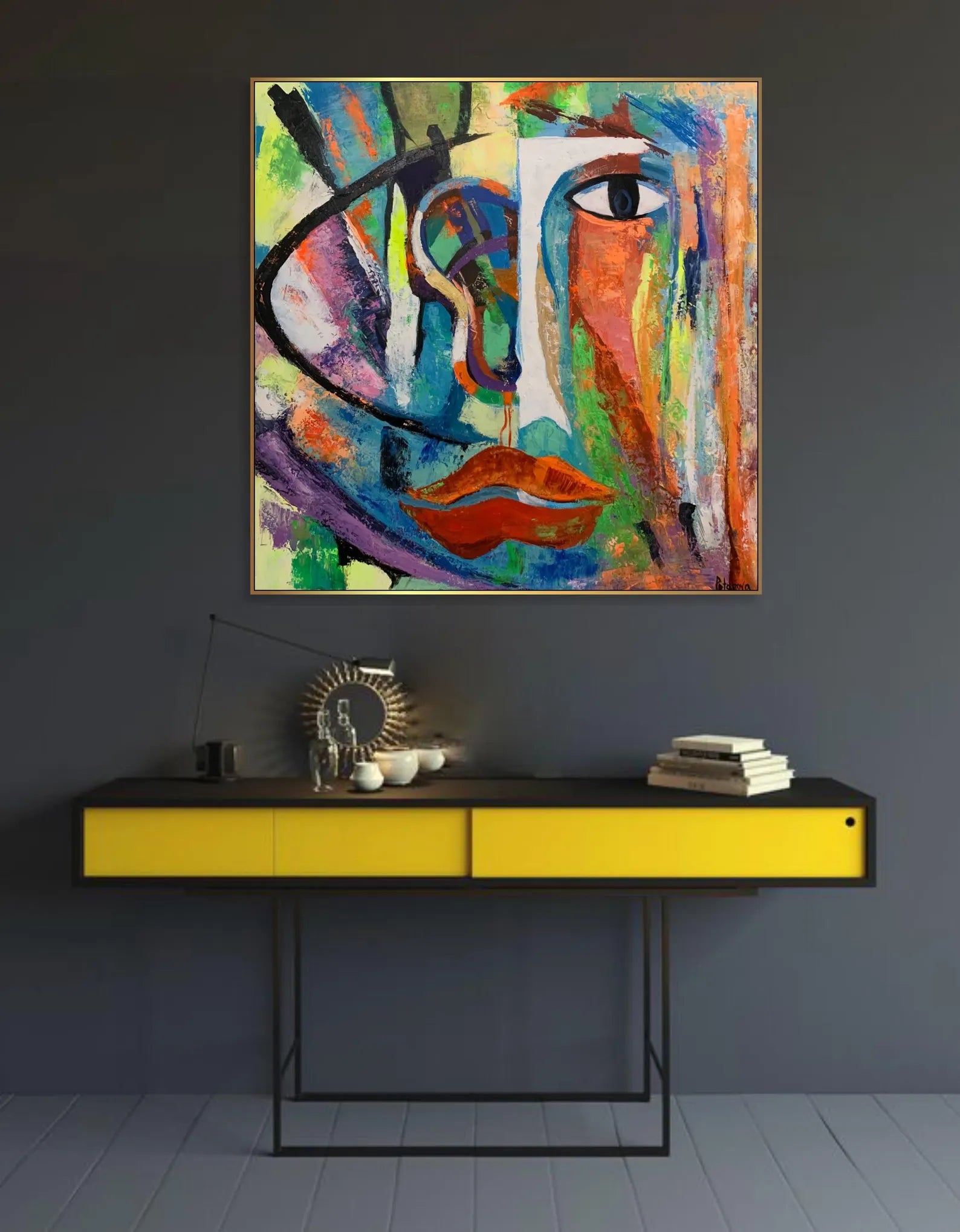 Textured Abstract Portrait | Vibrant Hues