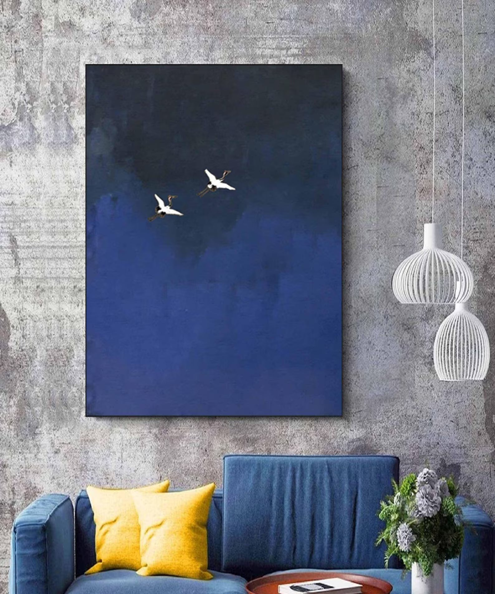 Textured Avian Tranquility | Blue Sky