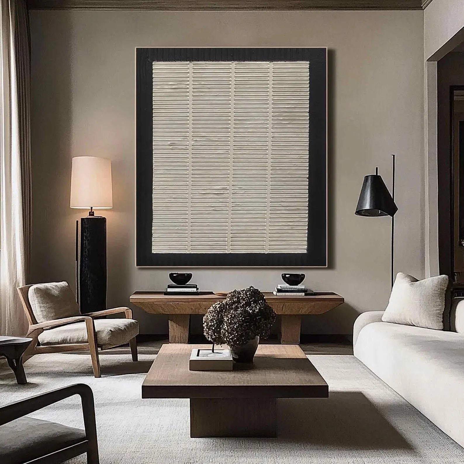 Textured Linear-Neutral Art | Subtle Sophistication