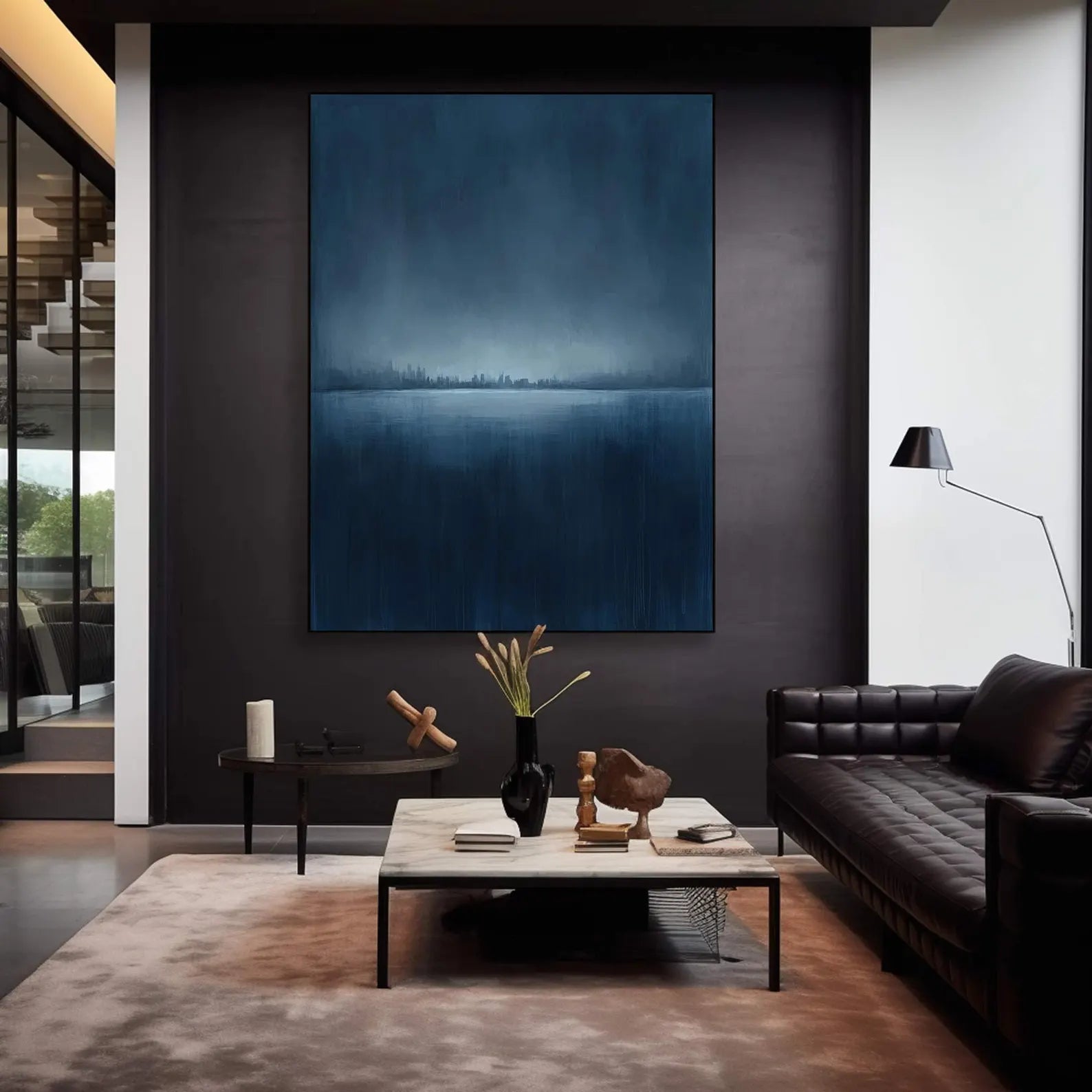 Textured Coastal Tranquility | Blue Horizon