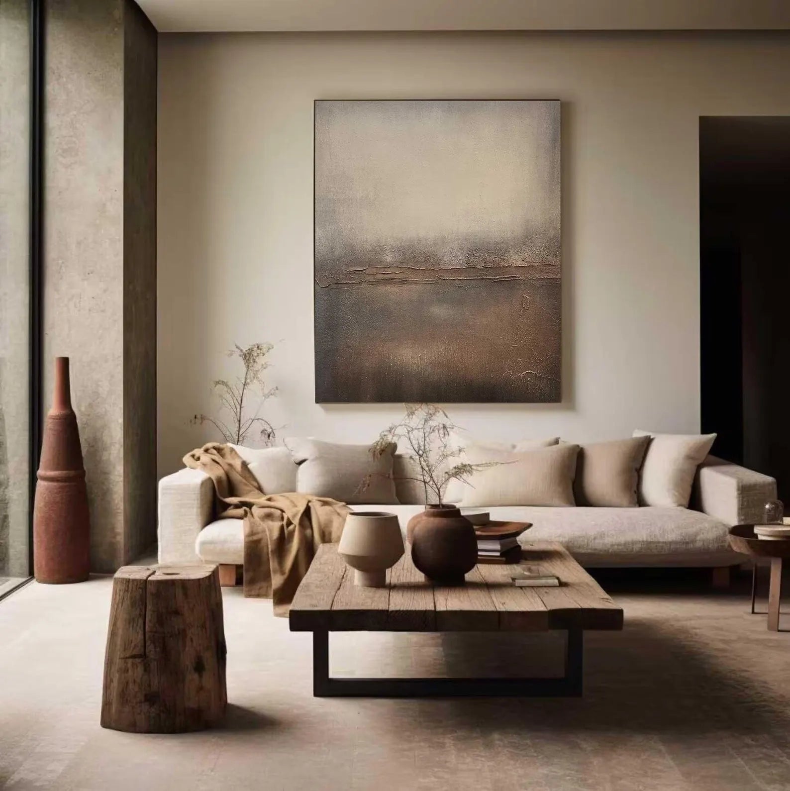 Textured Earthy Hues Art | Minimalist Sophistication