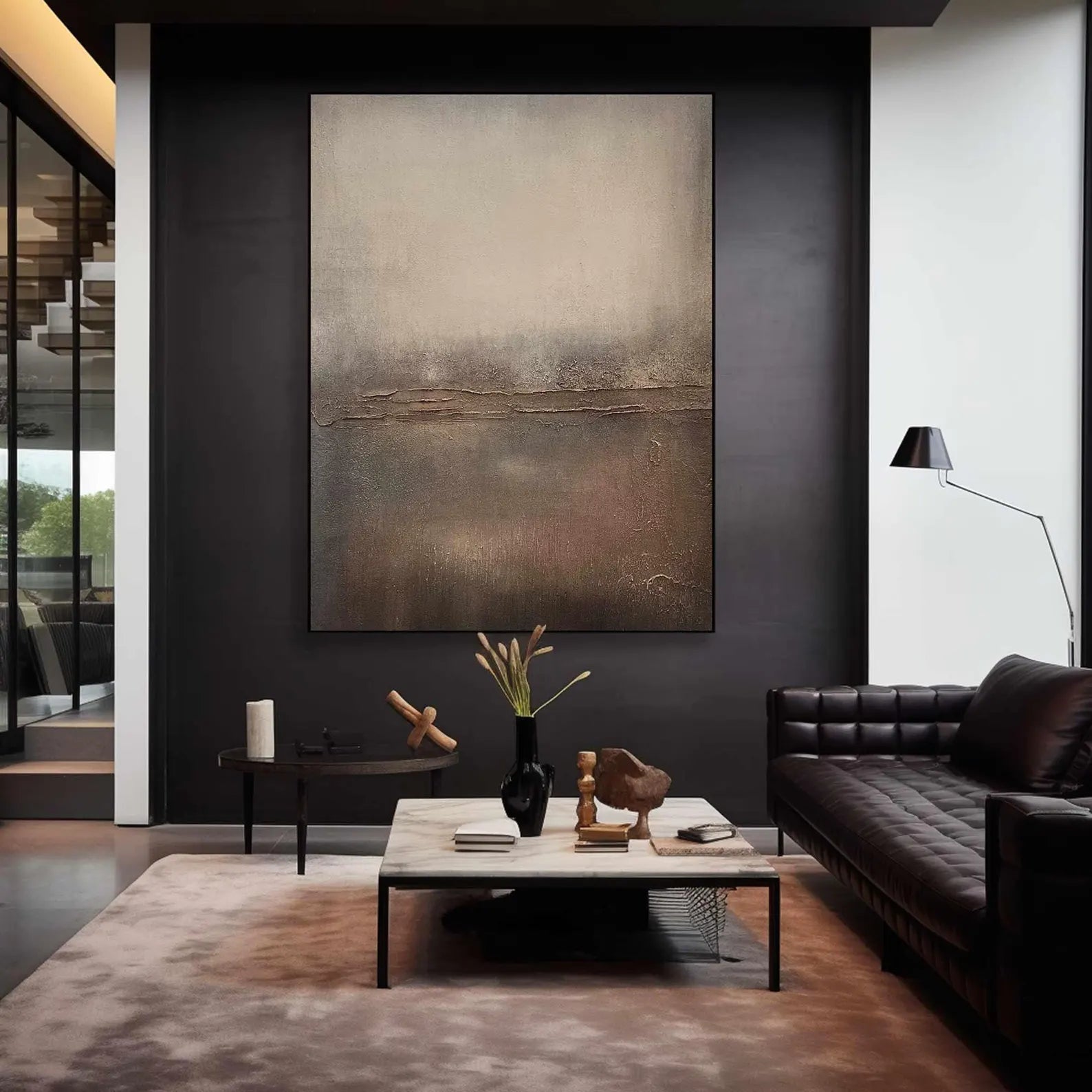 Textured Earthy Hues Art | Minimalist Sophistication