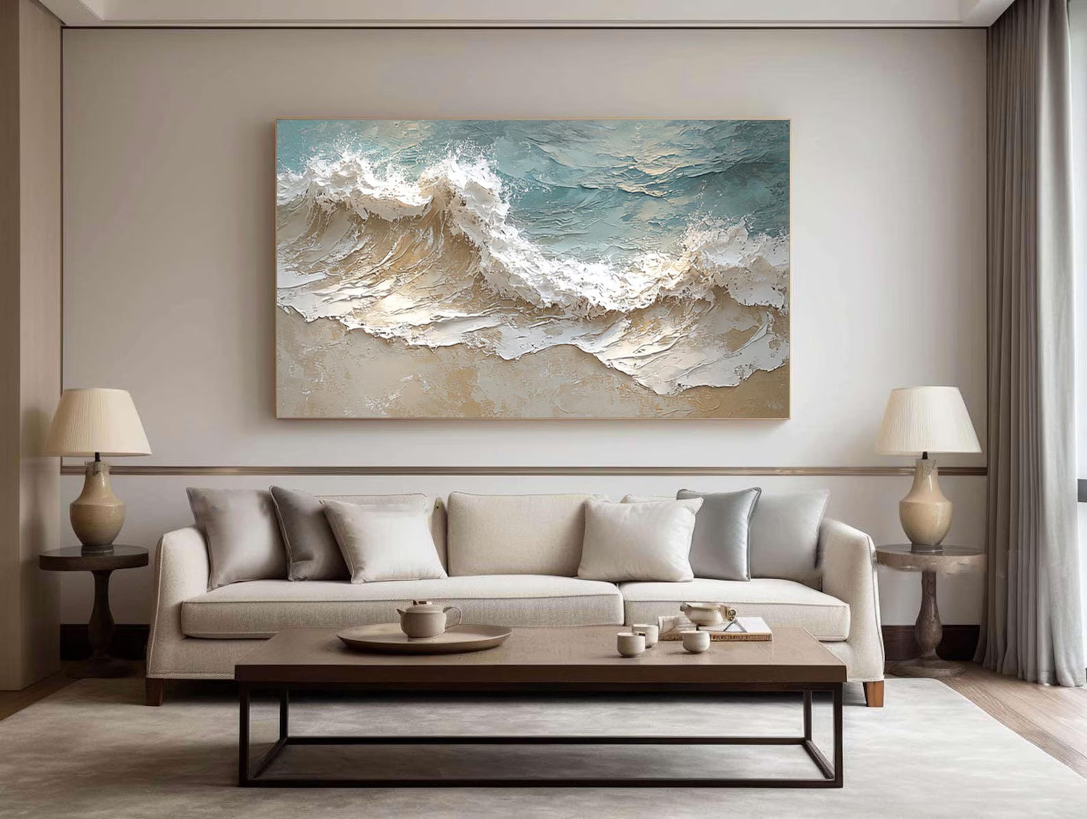 Textured Ocean Opulence | Blue Wave