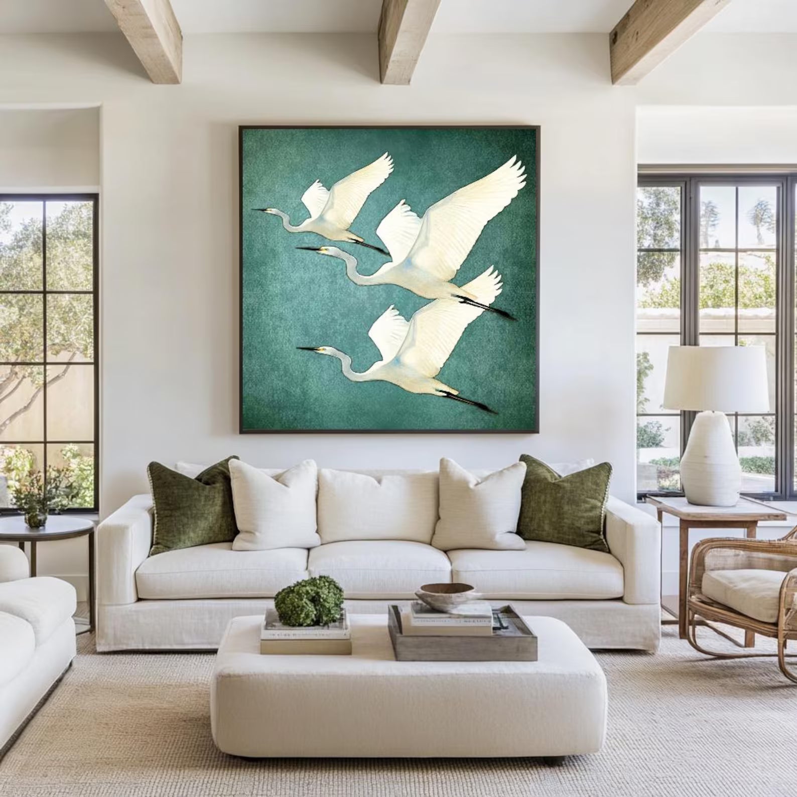 Textured Avian Elegance | Viridian Wings