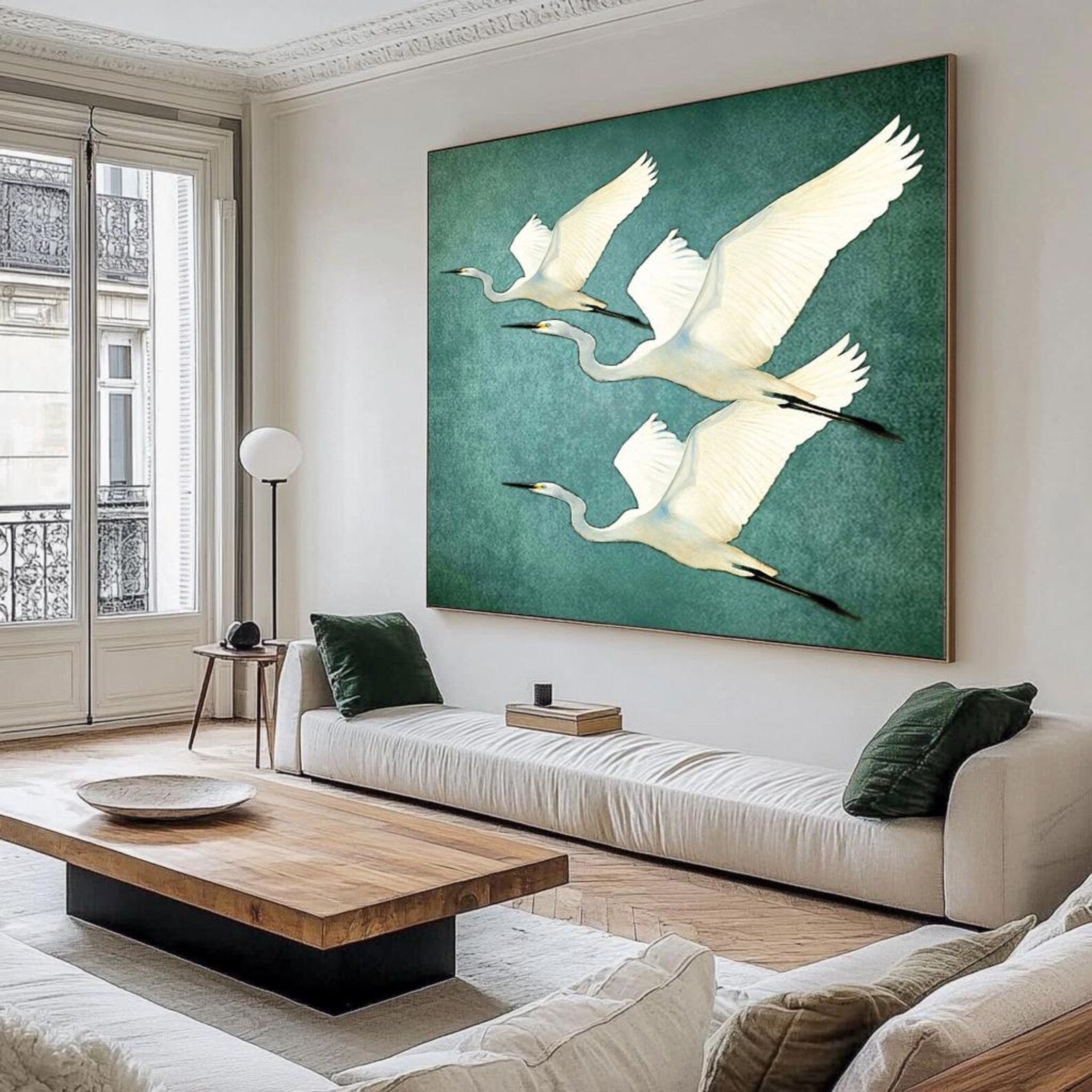 Textured Avian Elegance | Viridian Wings