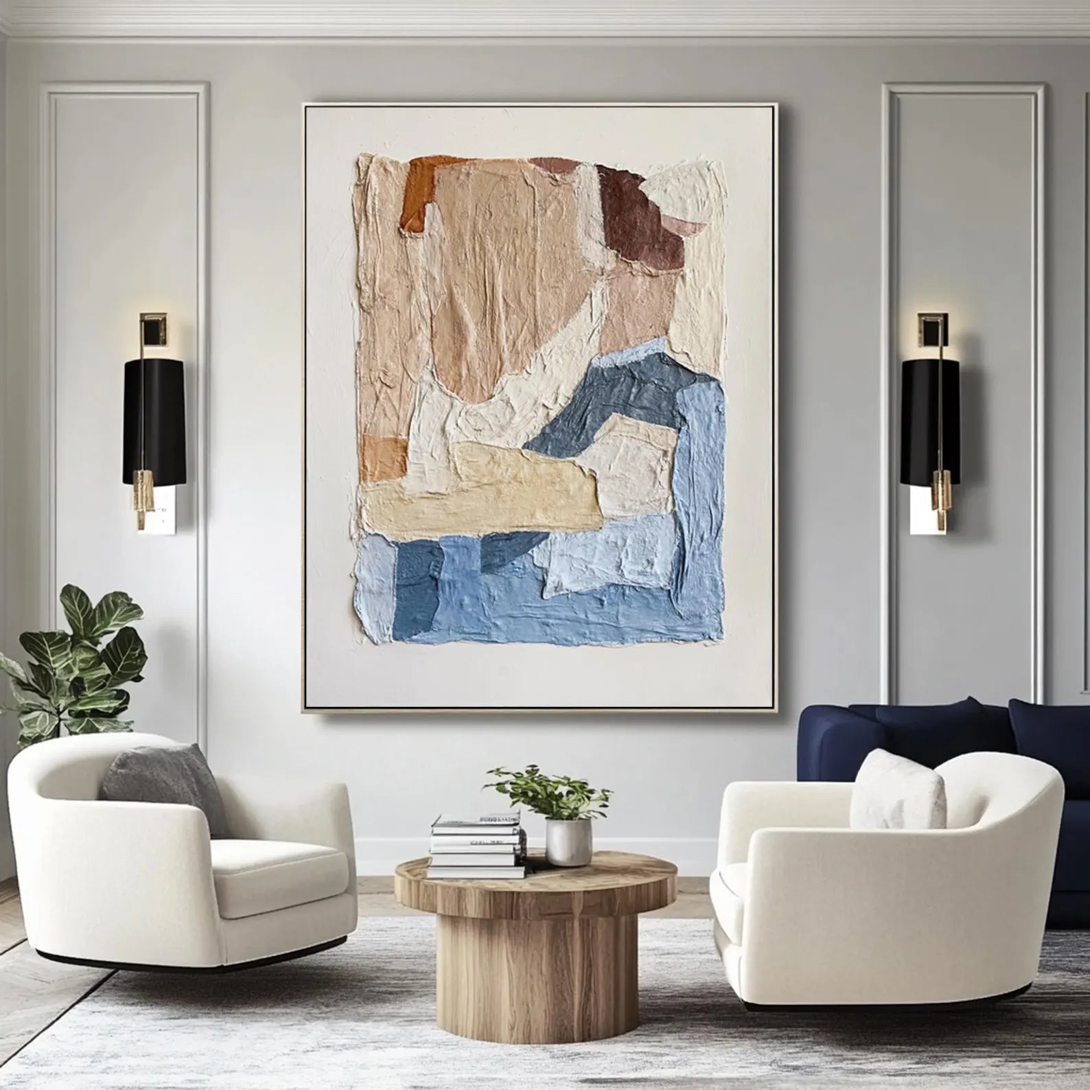 Textured Patchwork Art | Natural Refinement