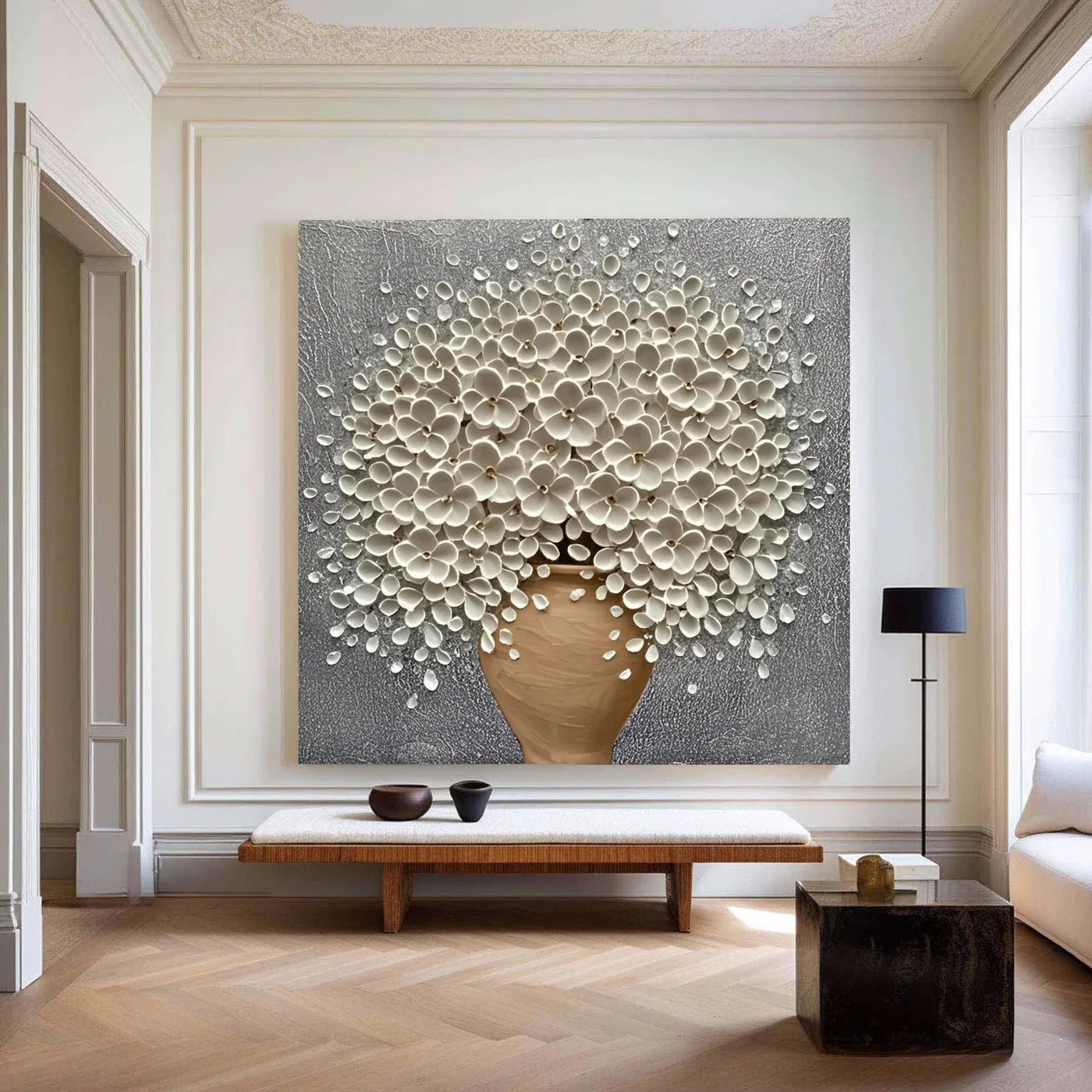 Textured Blossom Grandeur | Luminous Sophistication