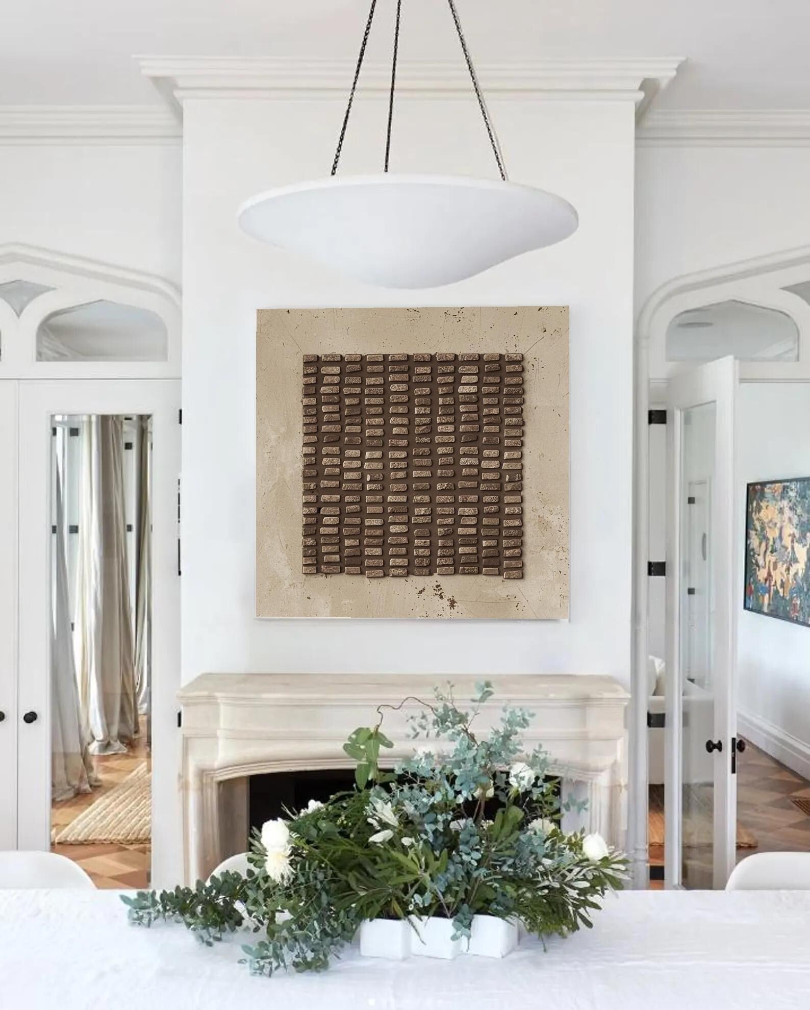 Textured Grid Art | Luxe Tranquility