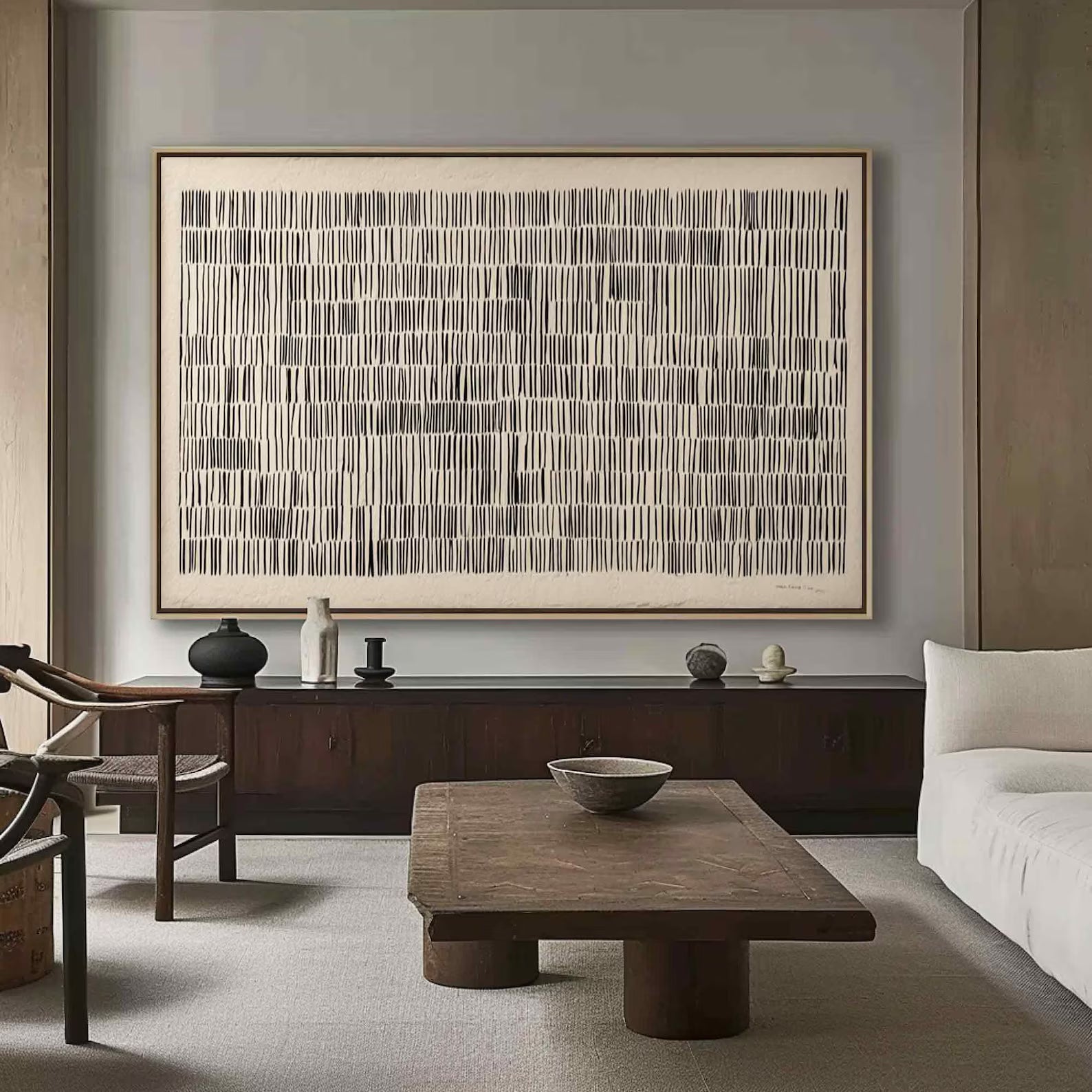 Textured Linear Grid | Monochrome Tones