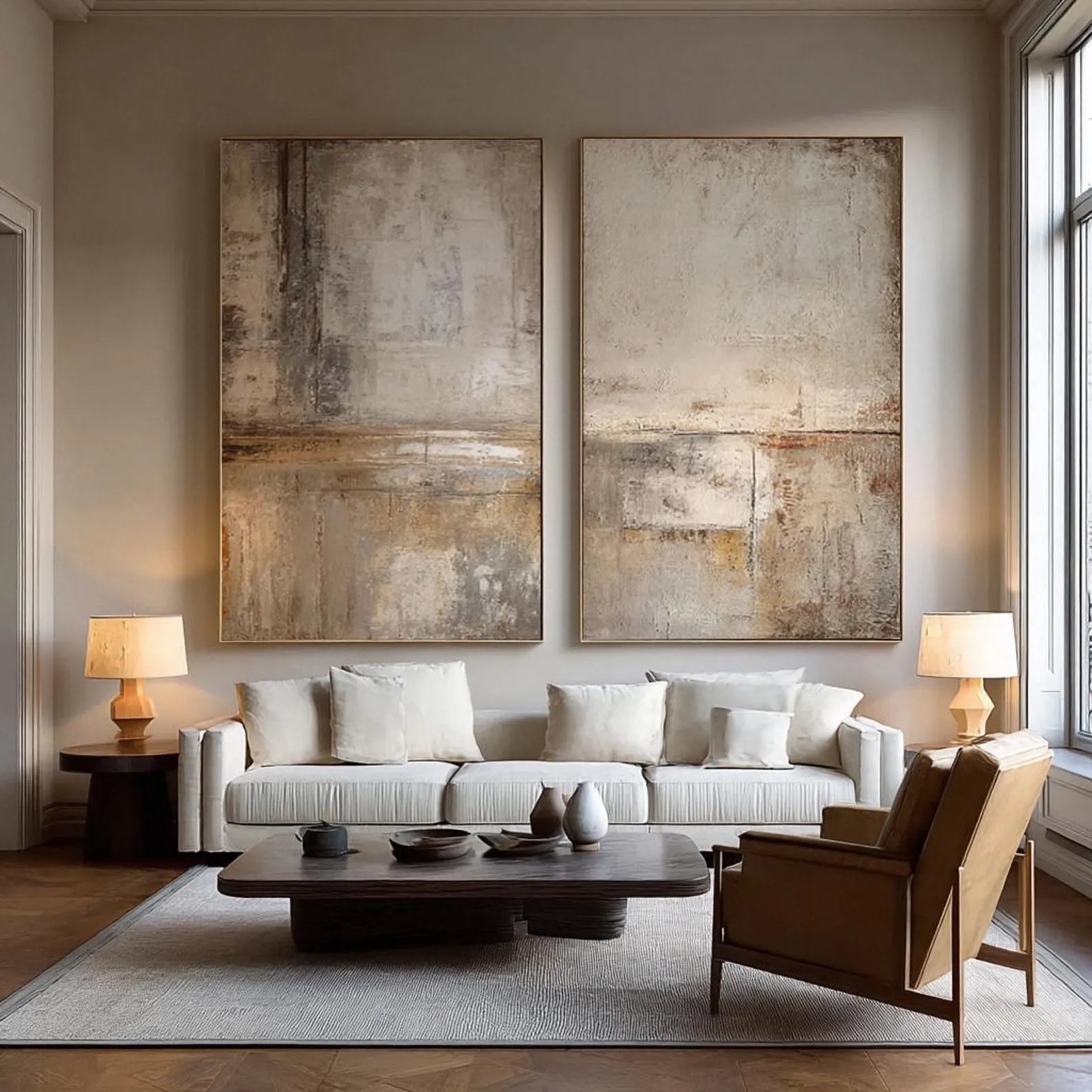 Weathered Earth Tones | Textured Pair