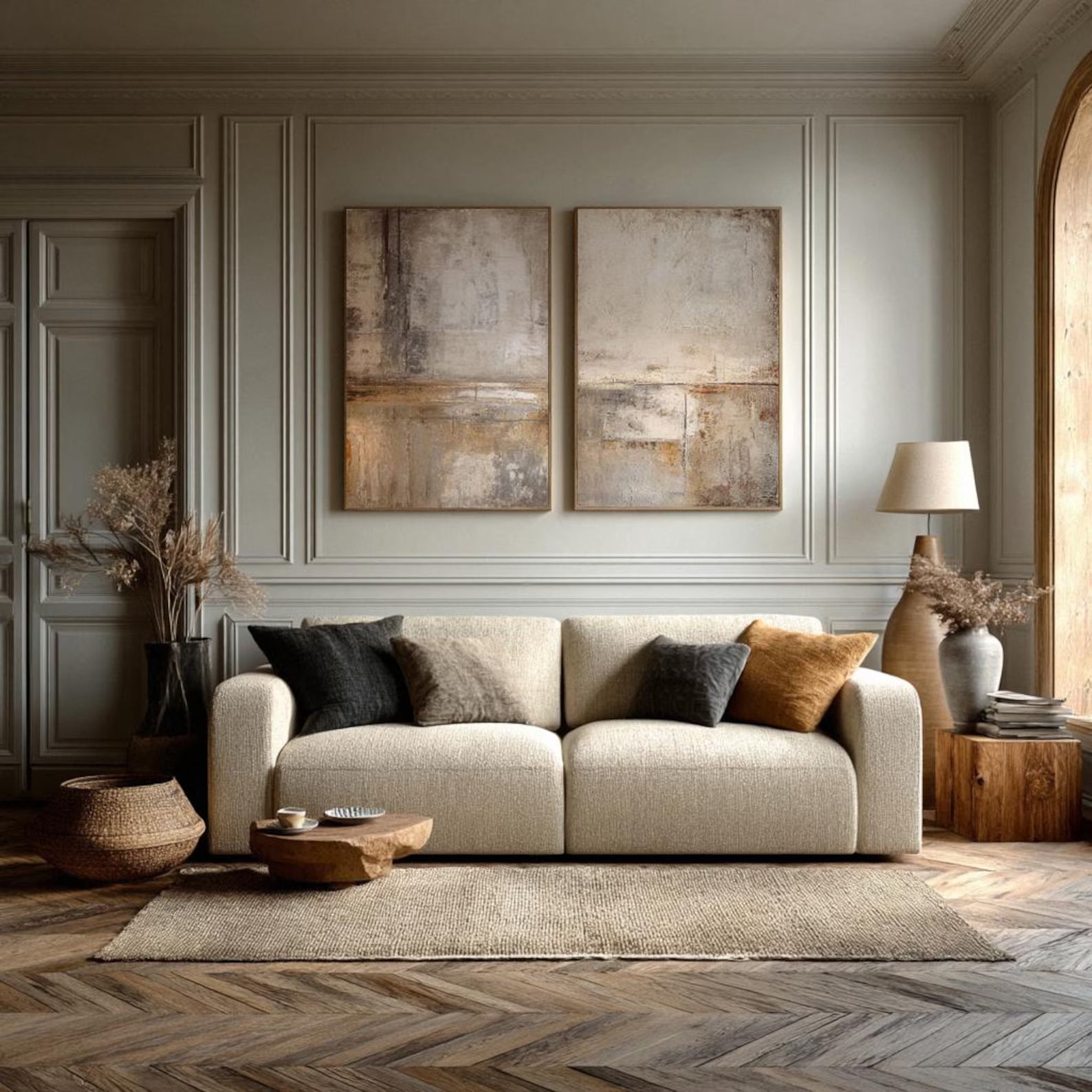Weathered Earth Tones | Textured Pair