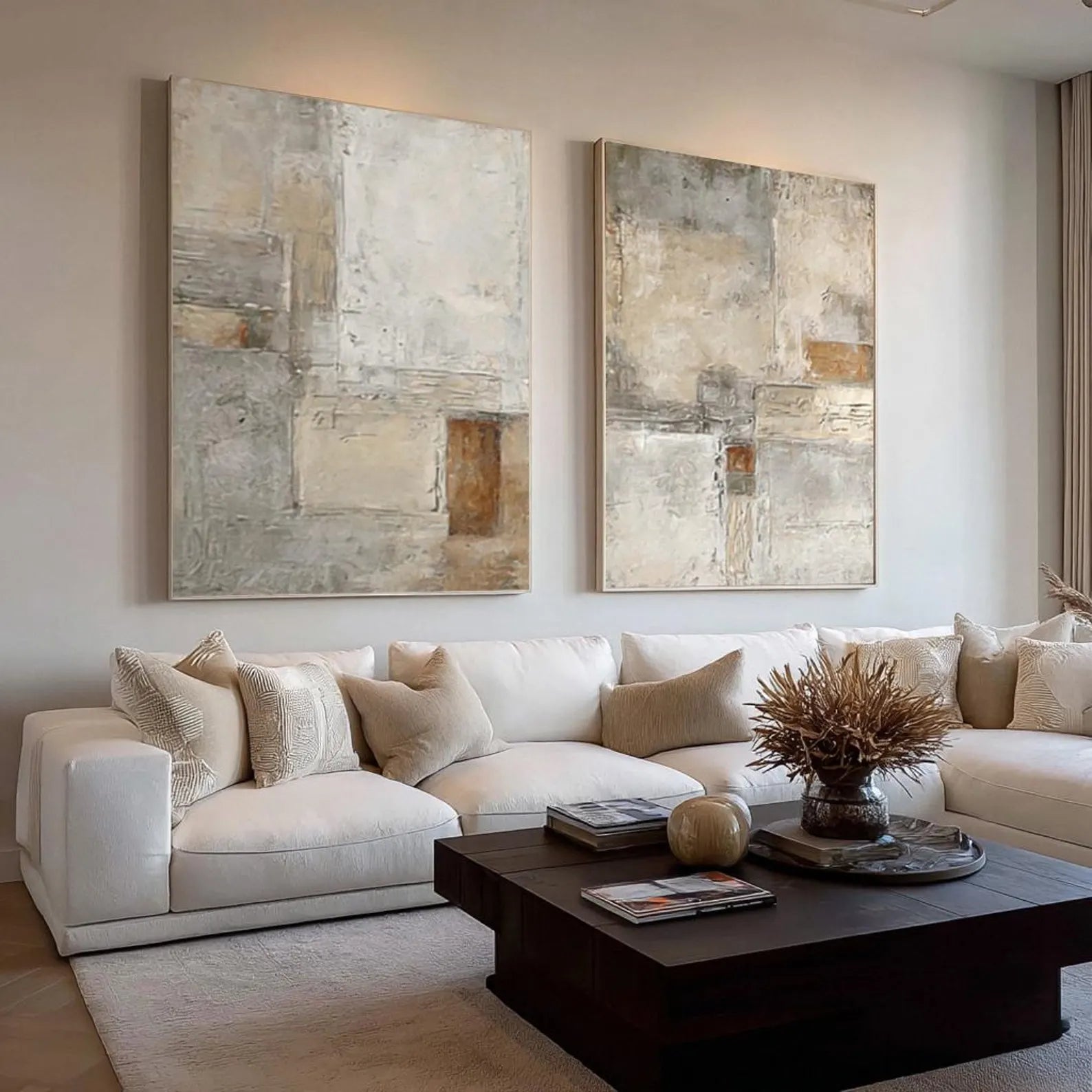 Layered Abstract Blocks | Neutral Pair
