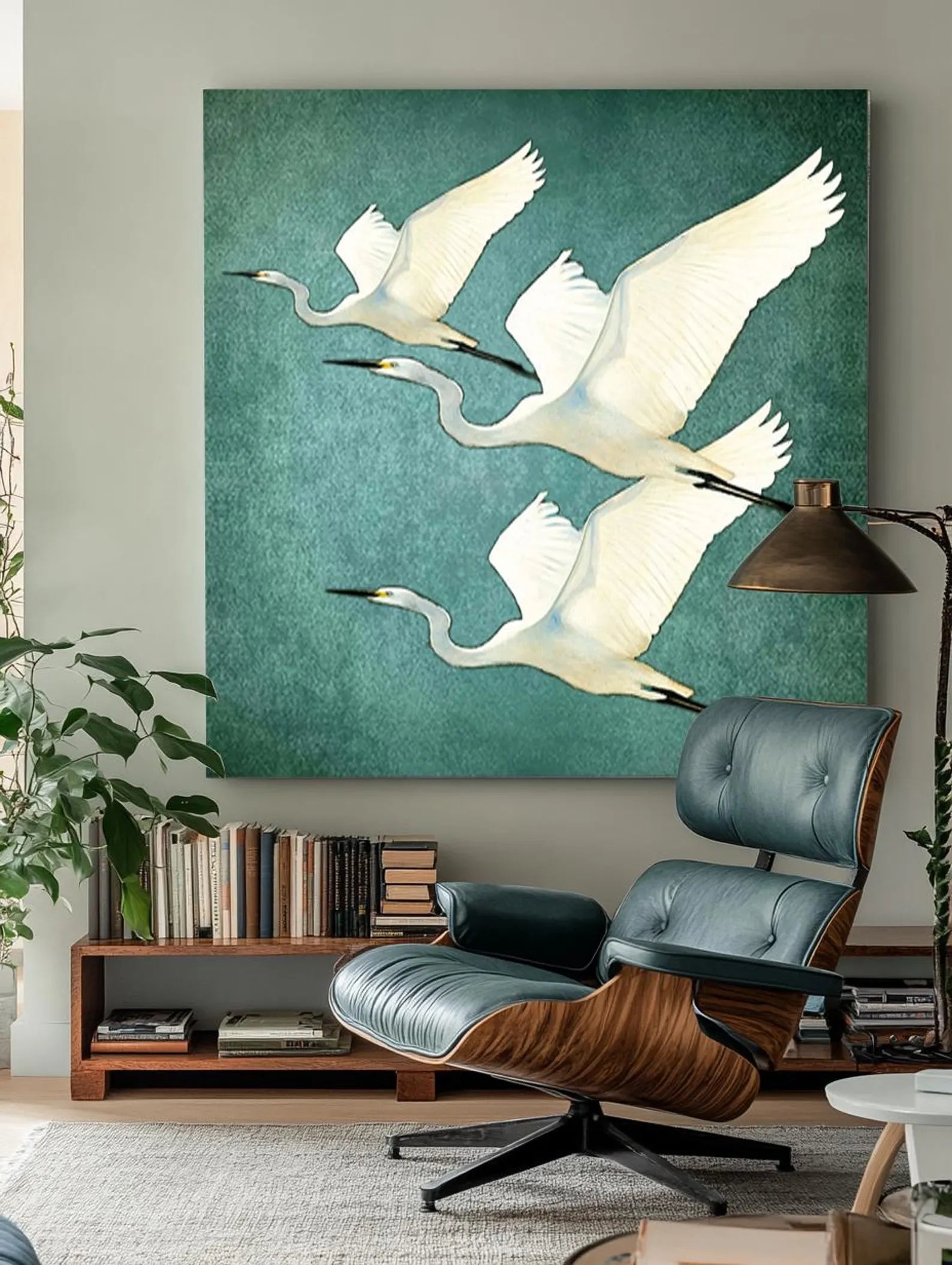 Textured Avian Elegance | Viridian Wings